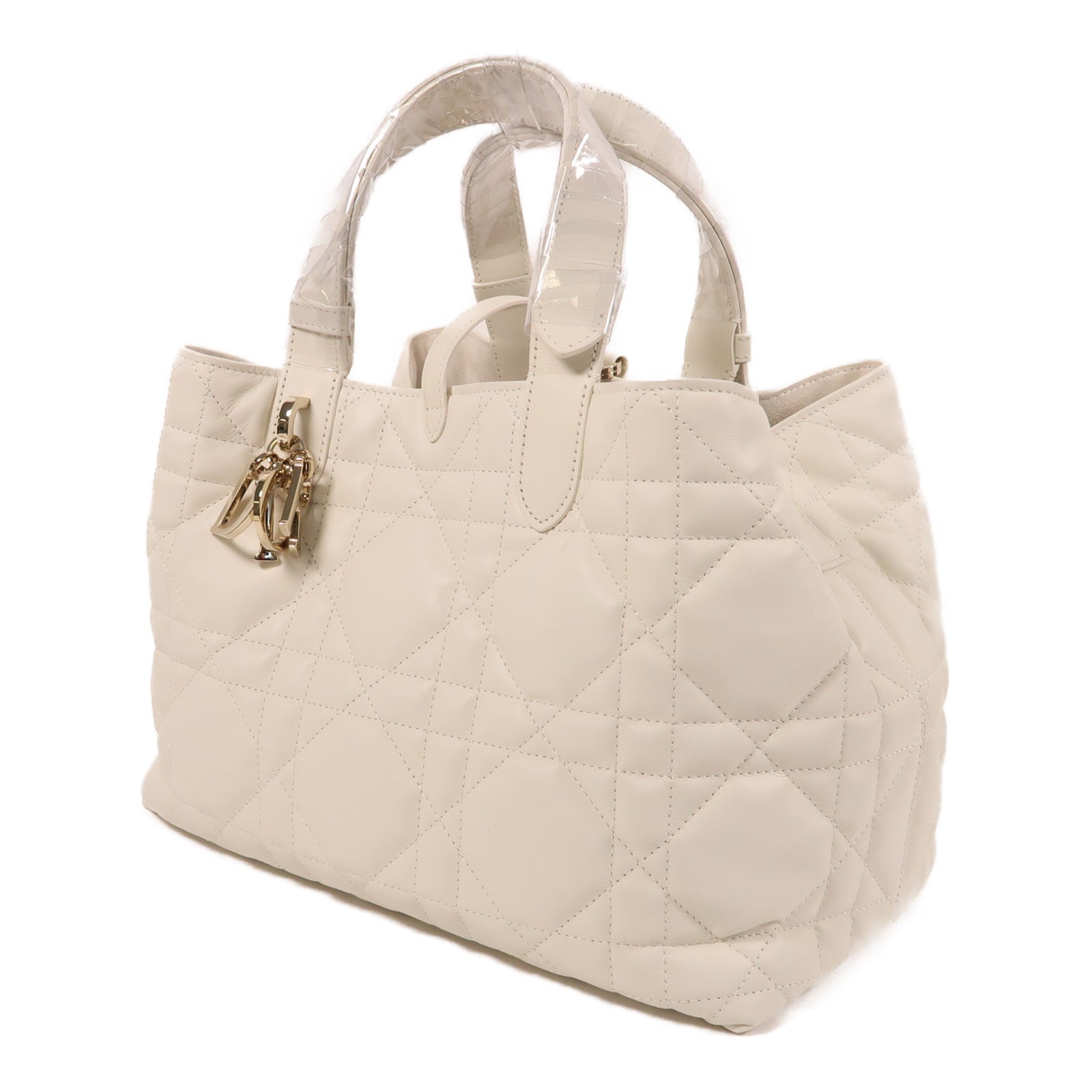 Dior 【激減優惠】牛皮皮革Toujours Bag金扣手挽袋白色– Brand
