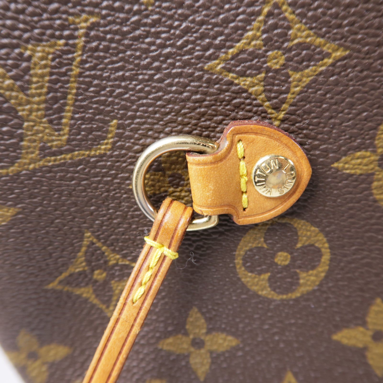 LOUIS VUITTON Monogram Neverfull MM金扣手挽袋