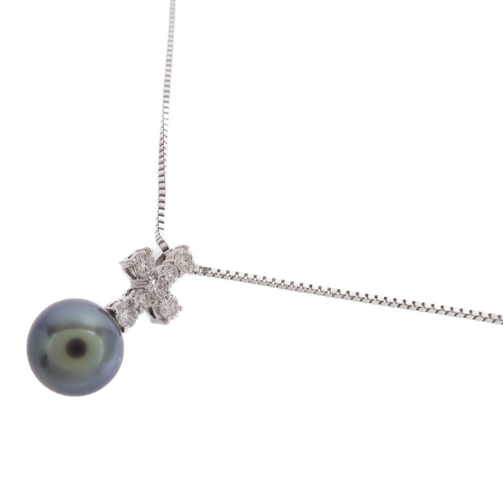 JEWELRY 18K白金Pearl Diamond Necklace珍珠/鑽石項鍊
