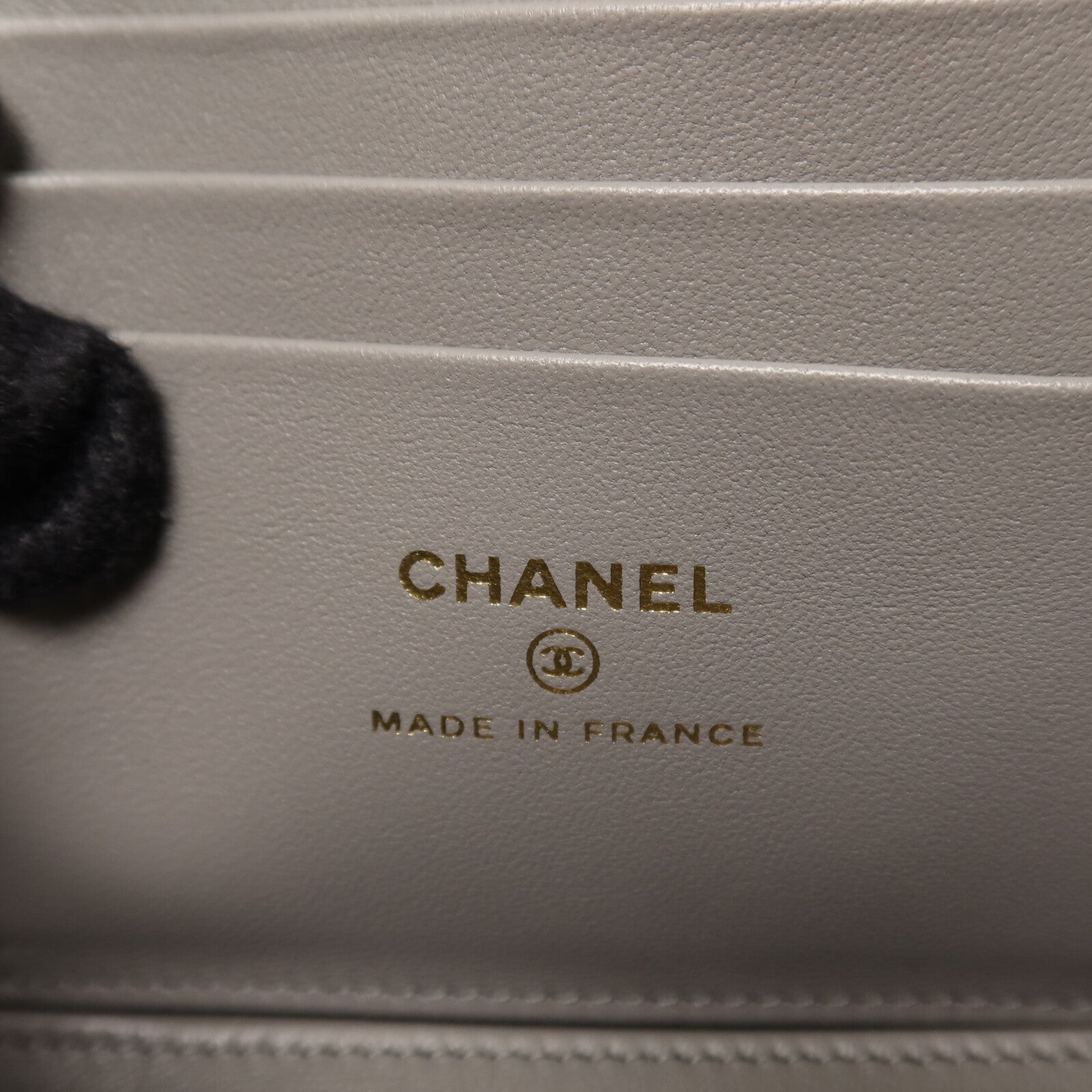 CHANEL 羊皮皮革Vanity Case金扣鏈帶手挽肩背兩用袋