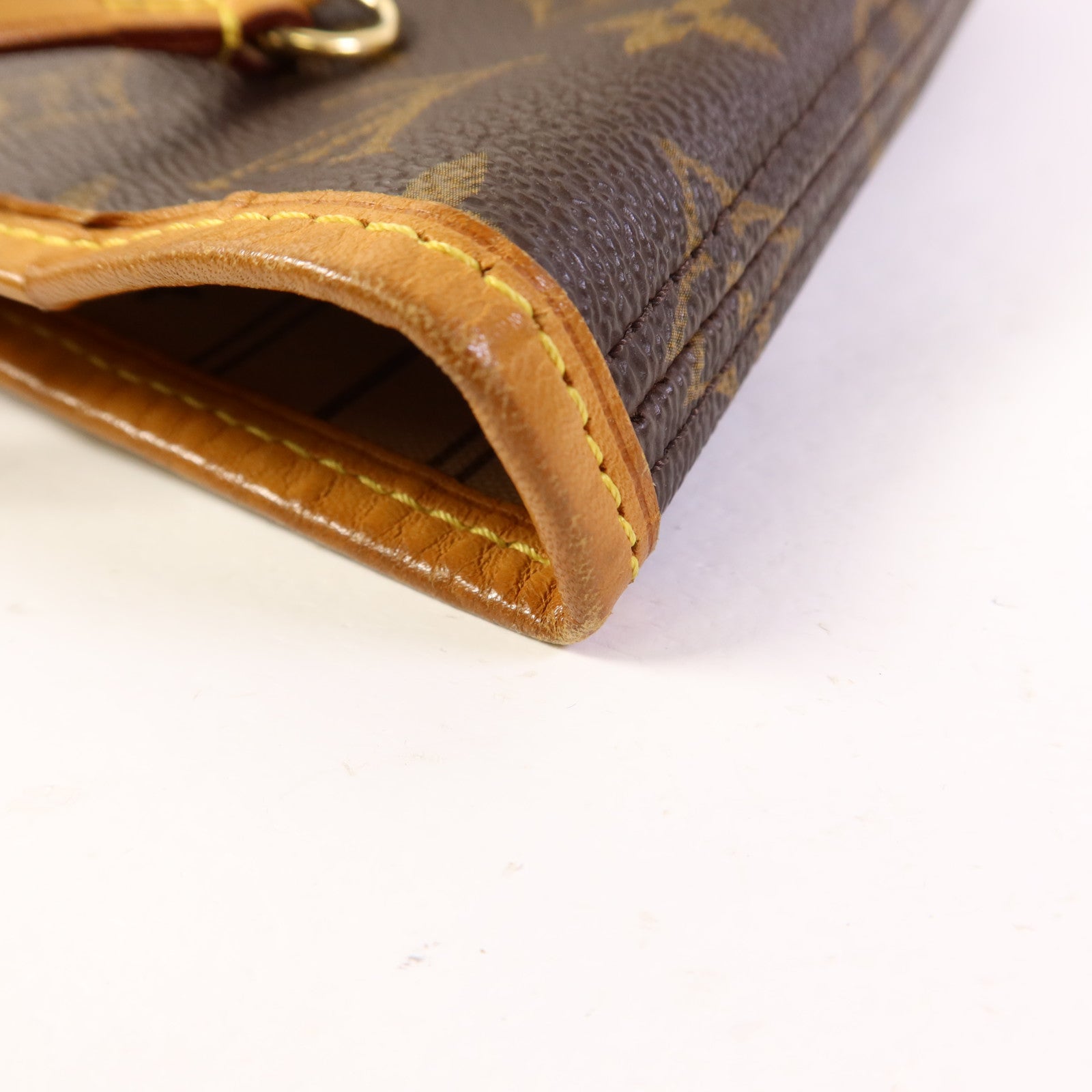 LOUIS VUITTON Monogram Neverfull MM金扣手挽袋