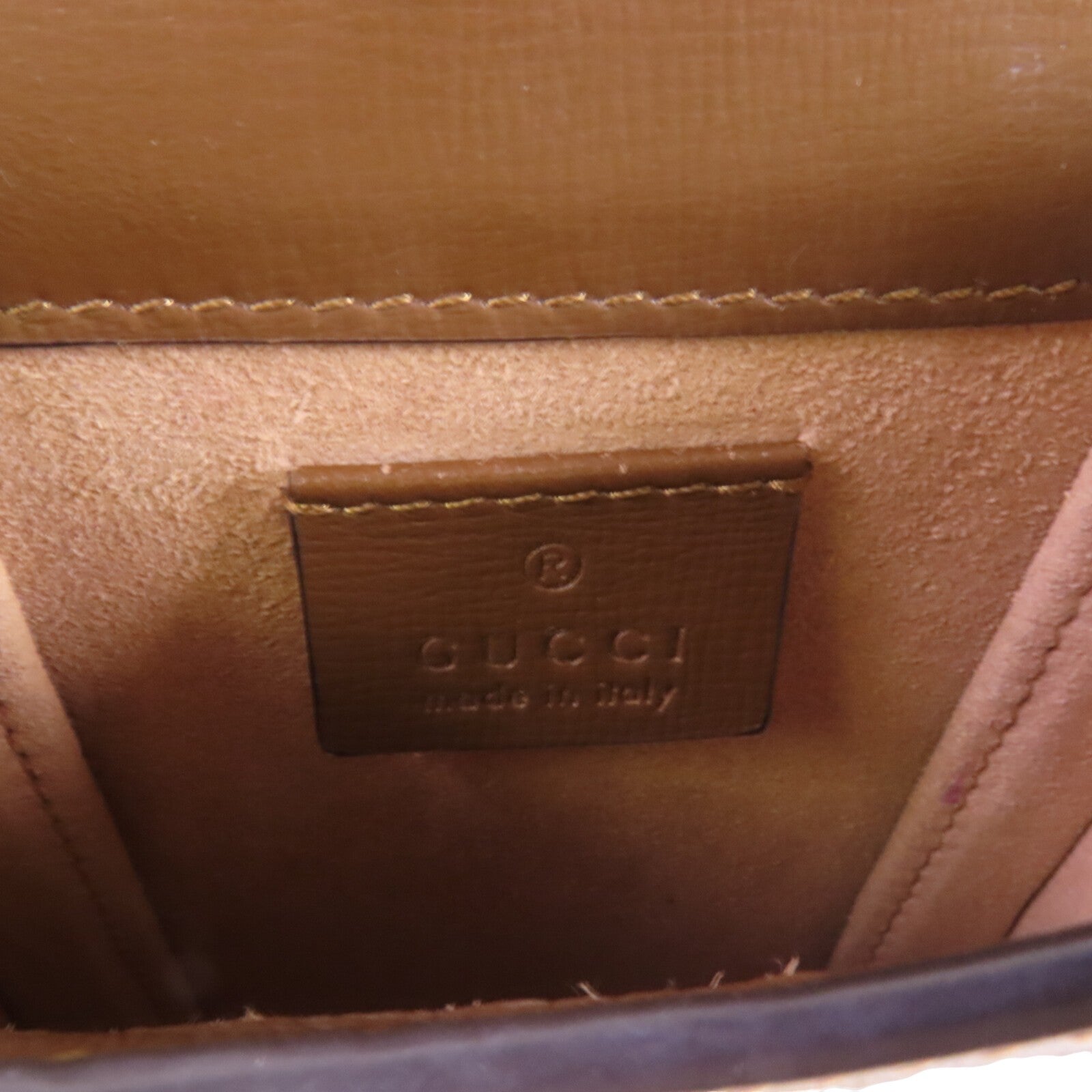 GUCCI 塗層帆布Horsebit 1955 Mini金扣肩背袋