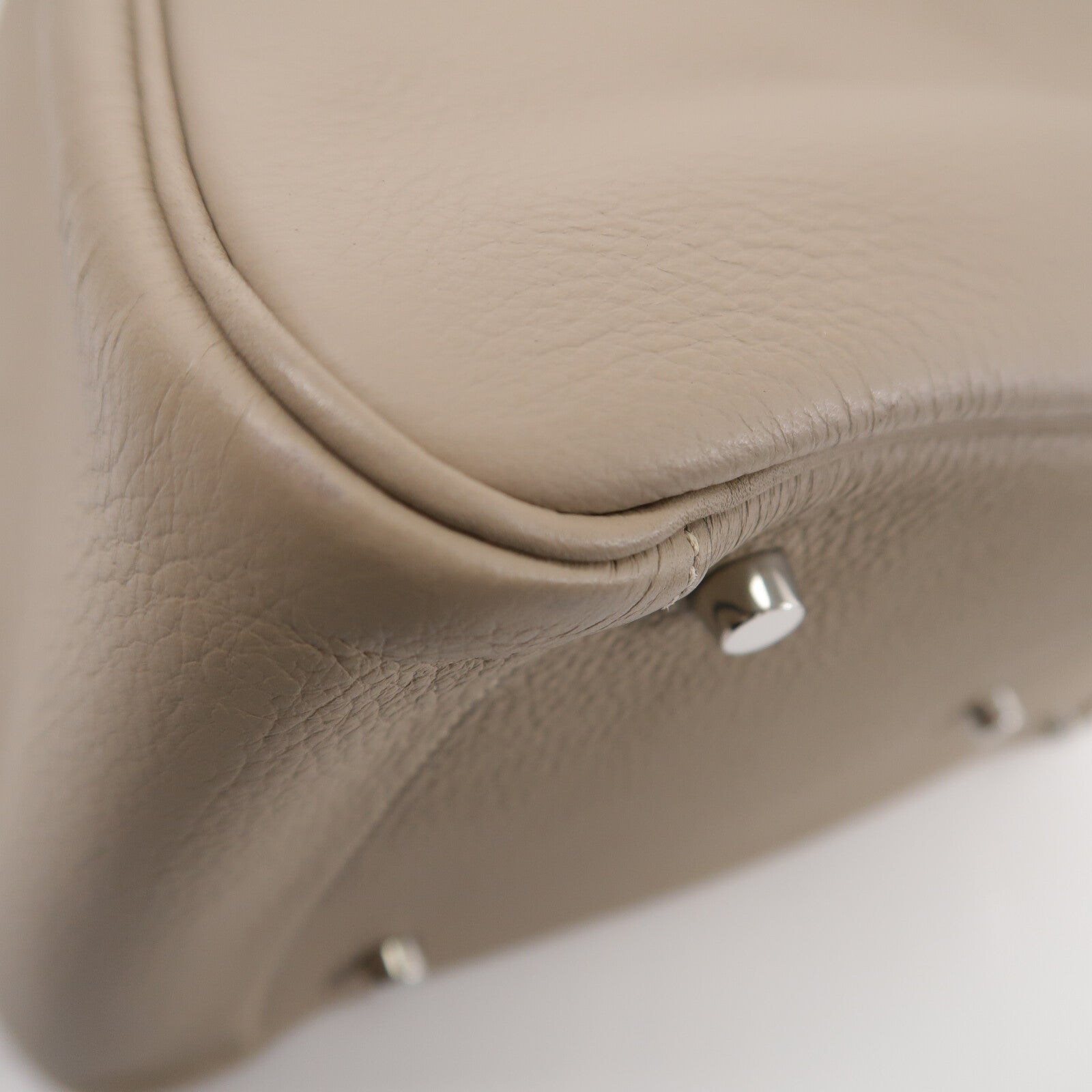 HERMES Clemence皮革Lindy 34手挽肩背兩用袋Gris Tourterelle