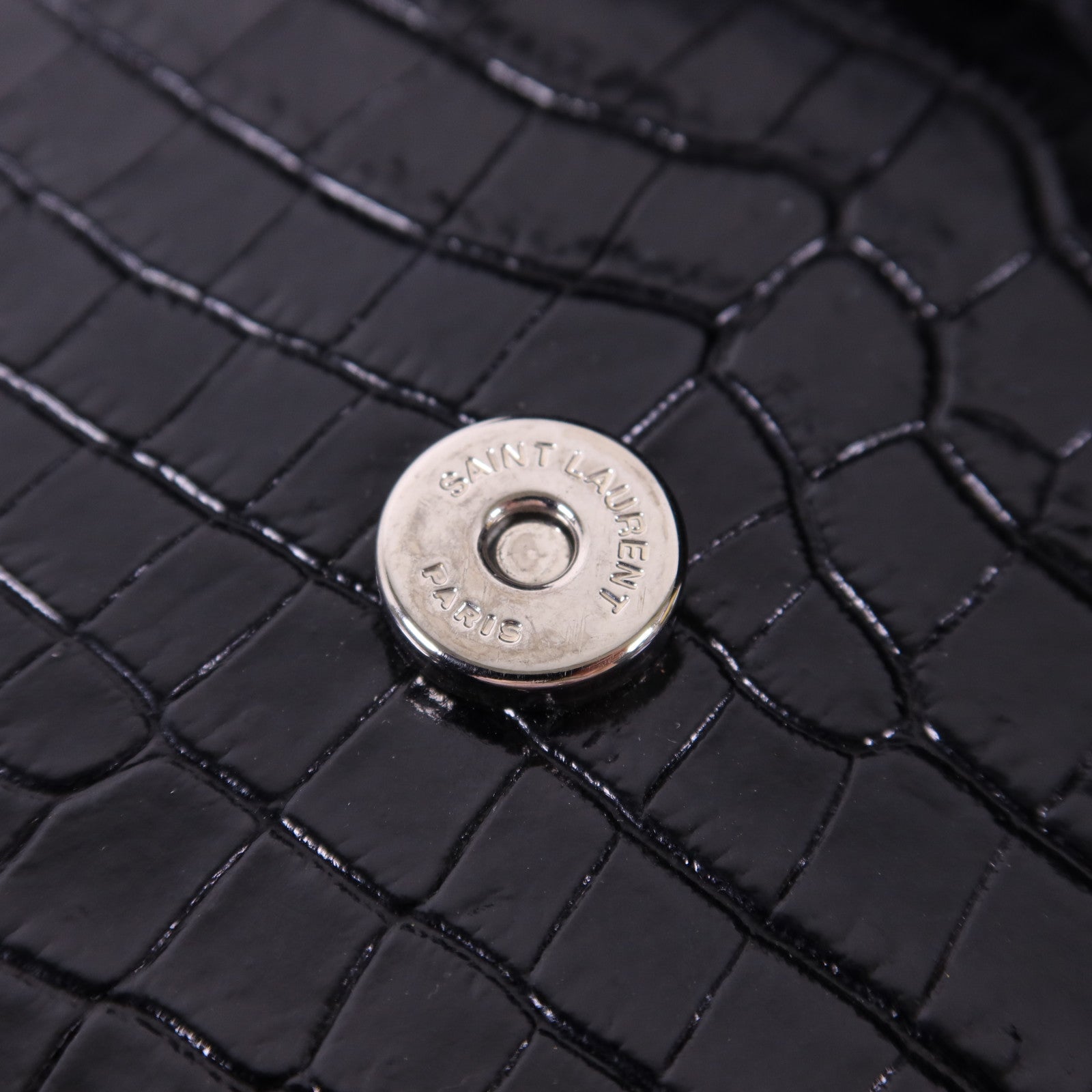 SAINT LAURENT 牛皮皮革Sunset Medium銀扣鏈帶肩背袋