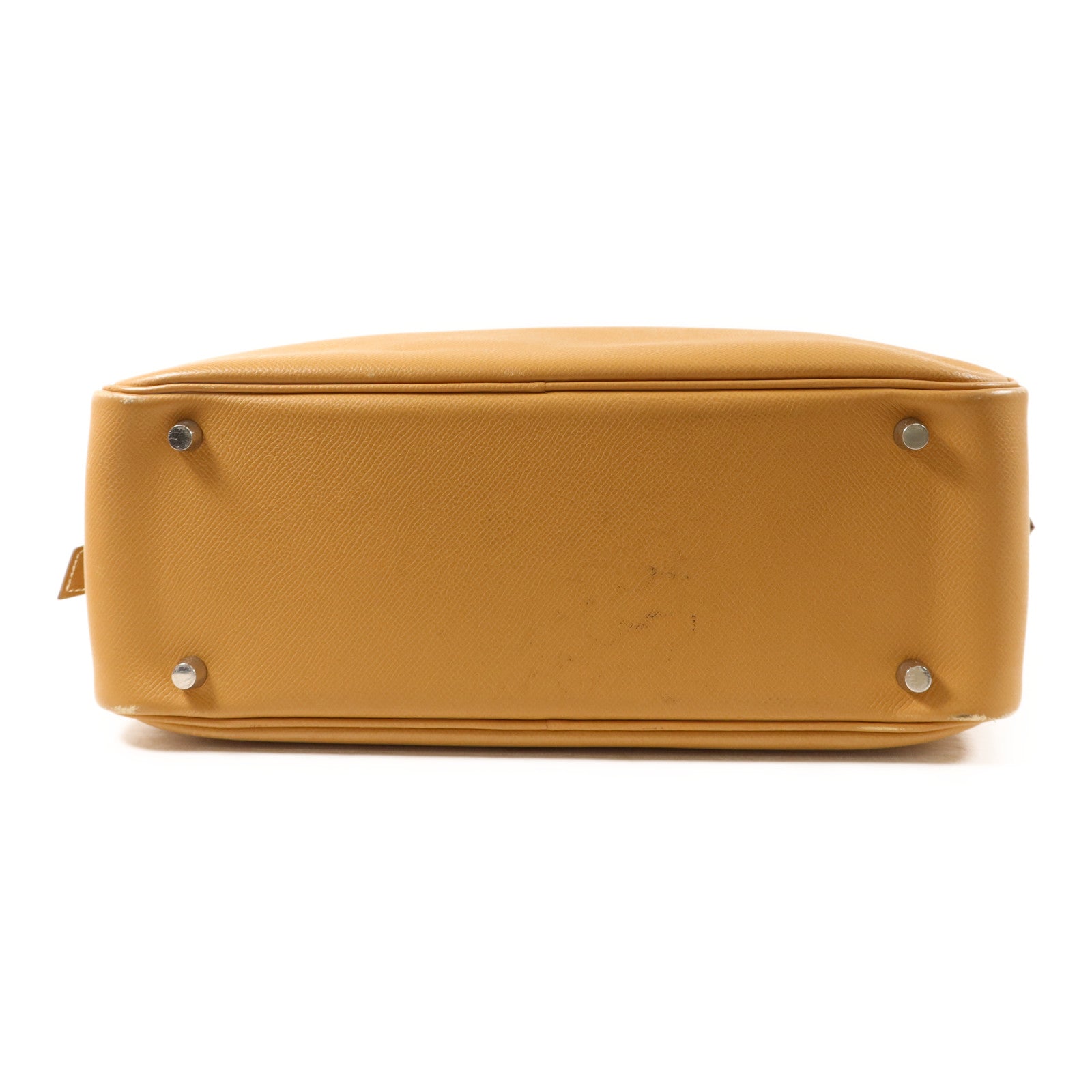 HERMES Epsom皮革Plume 32銀扣手挽袋Gold