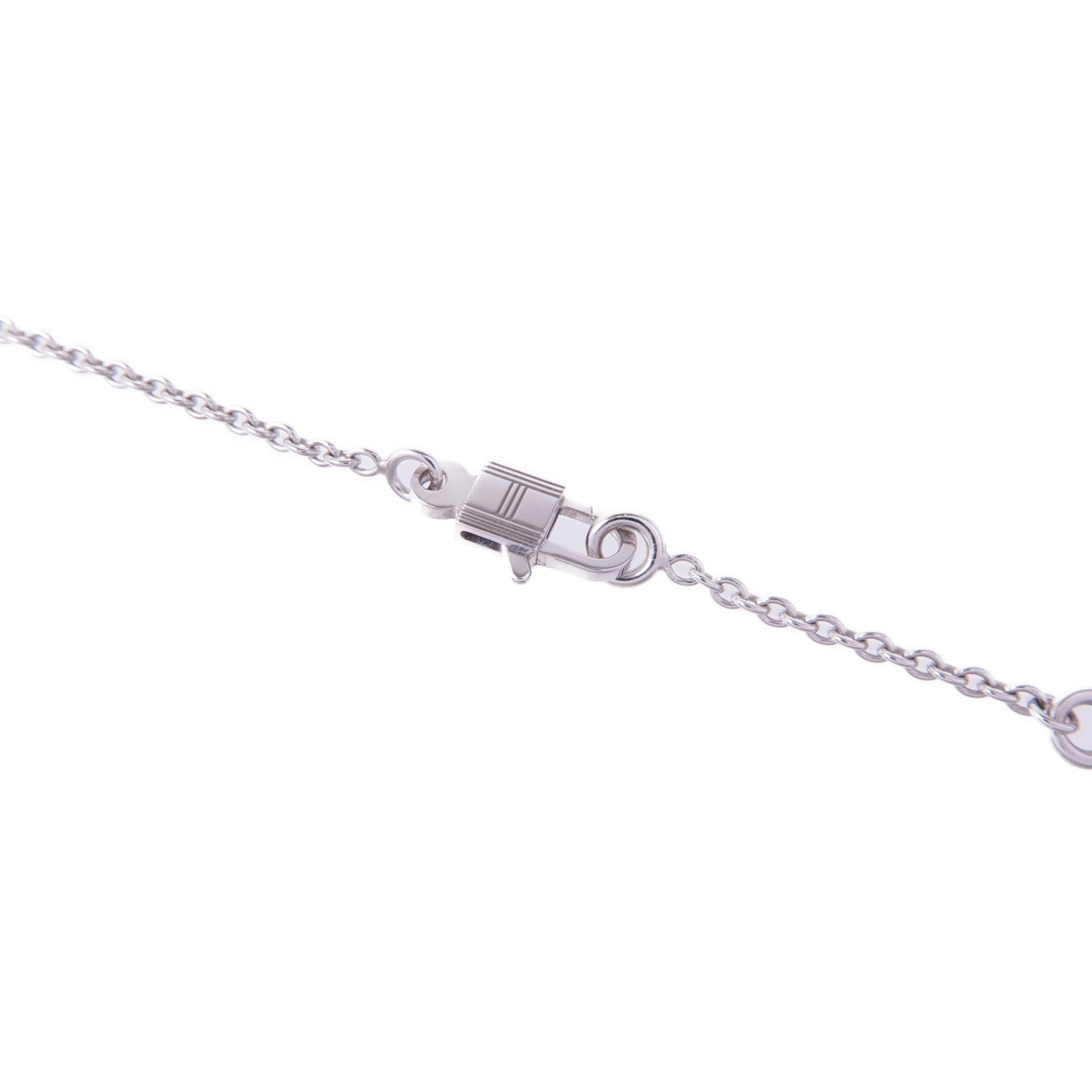 HERMES 18K白金Amulettes Constance Diamond Necklace鑽石項鍊