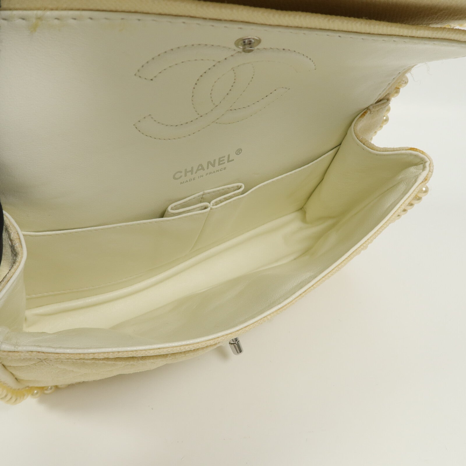 CHANEL 帆布Chain Shoulder Bag鏈帶肩背袋