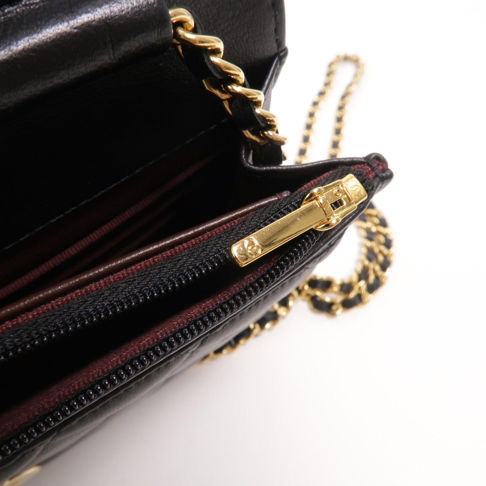 CHANEL 羊皮皮革Wallet On Chain鏈帶肩背袋