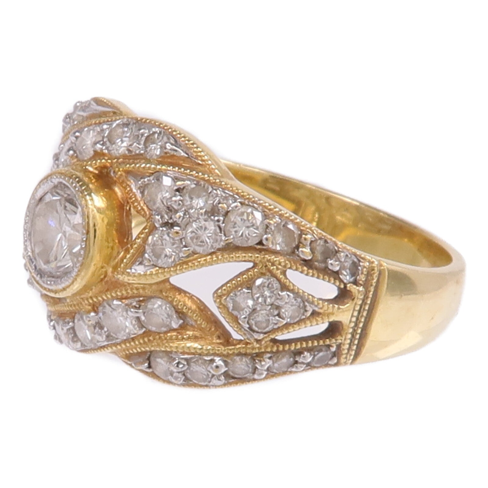 JEWELRY 18K黃金/白金Diamond Ring鑽石戒指US#5.5