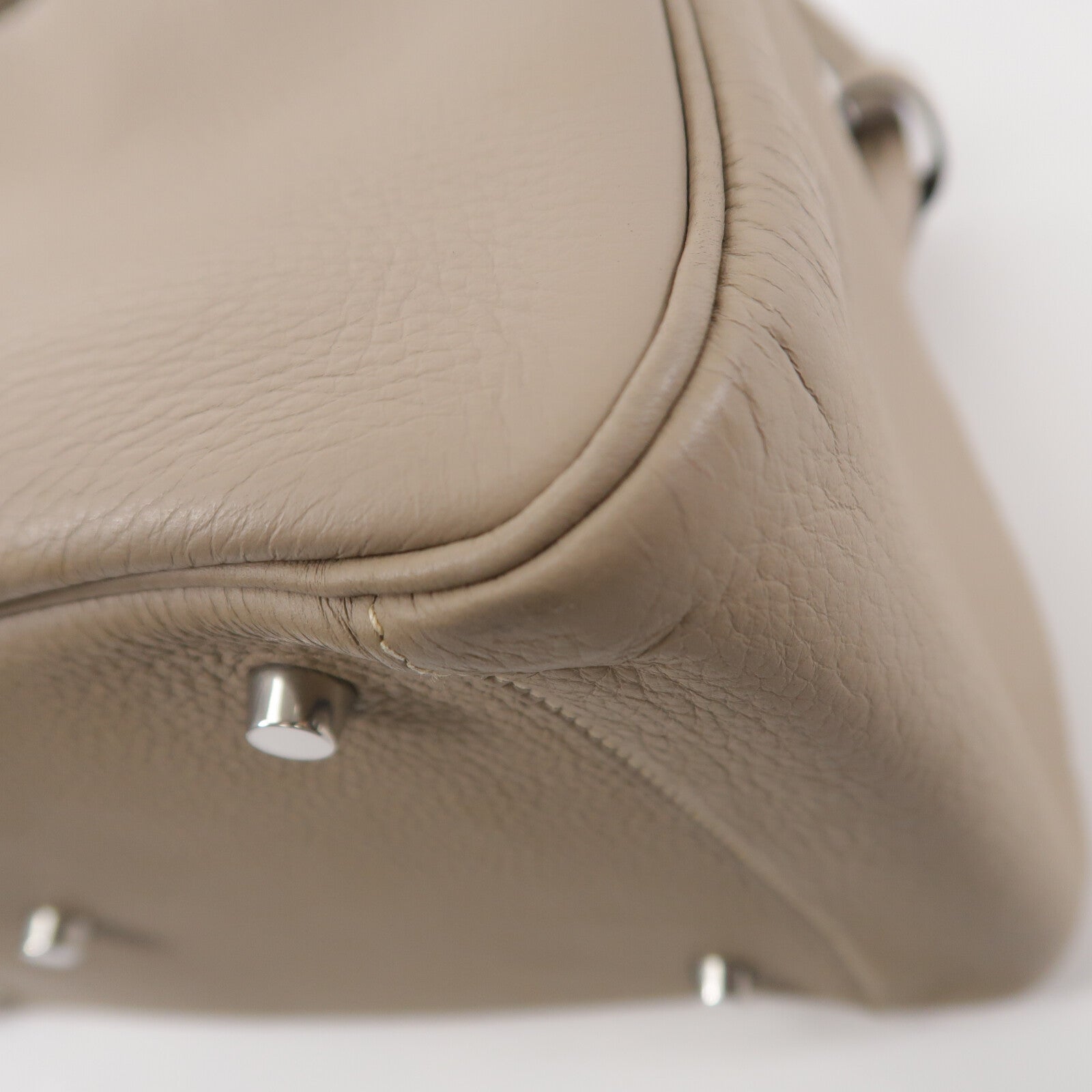 HERMES Clemence皮革Lindy 34手挽肩背兩用袋Gris Tourterelle