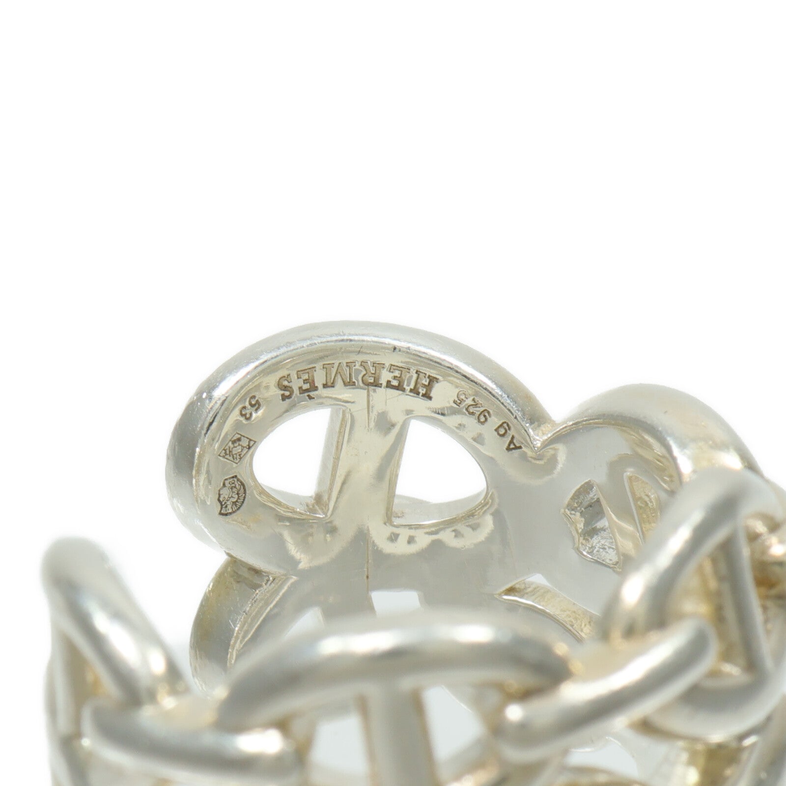 HERMES 925純銀Chaine d'Ancre Enchainee Large Ring戒指