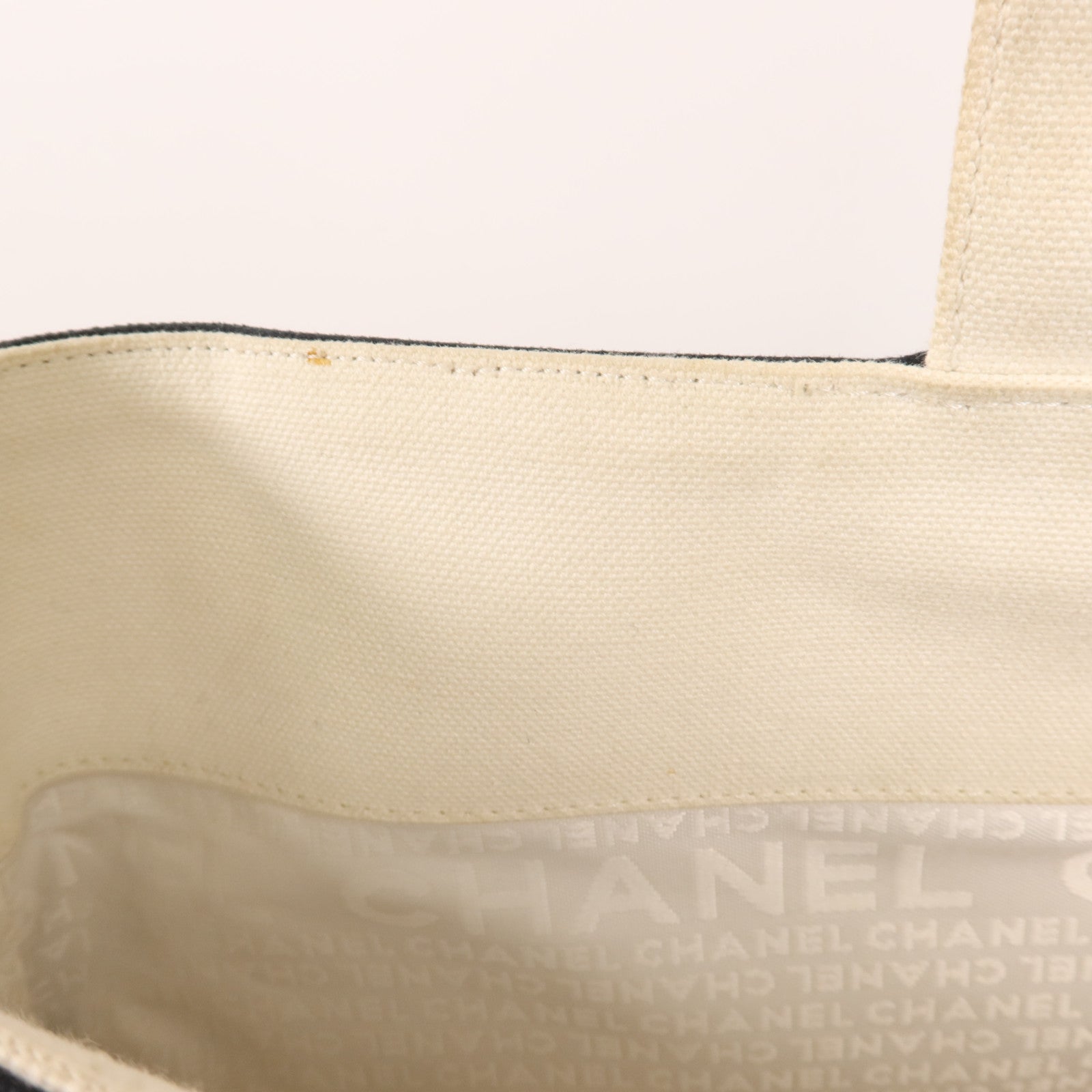 CHANEL 帆布Tote Bag金扣手挽袋