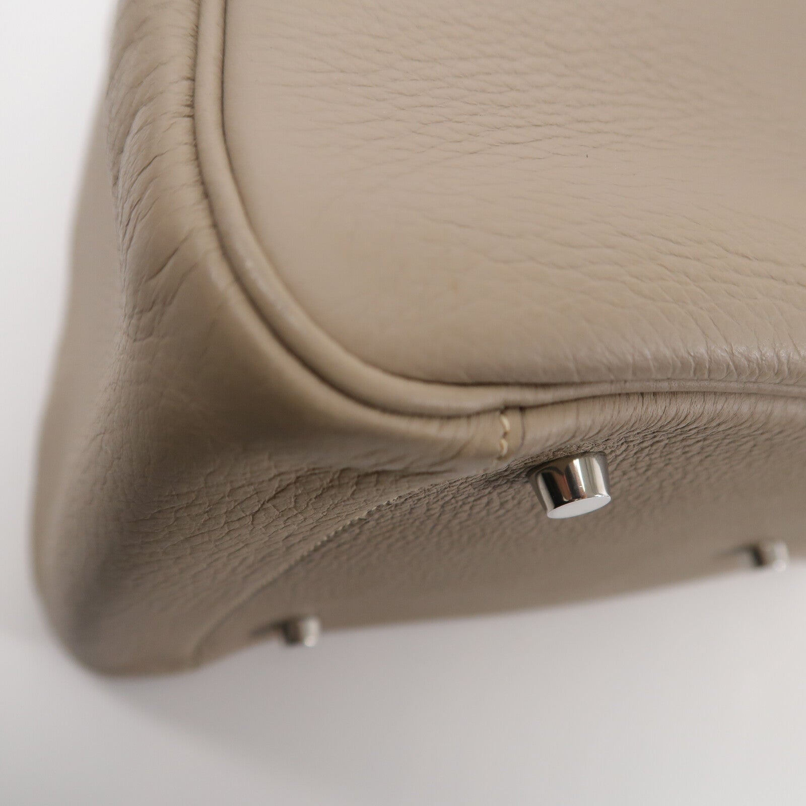 HERMES Clemence皮革Lindy 34手挽肩背兩用袋Gris Tourterelle