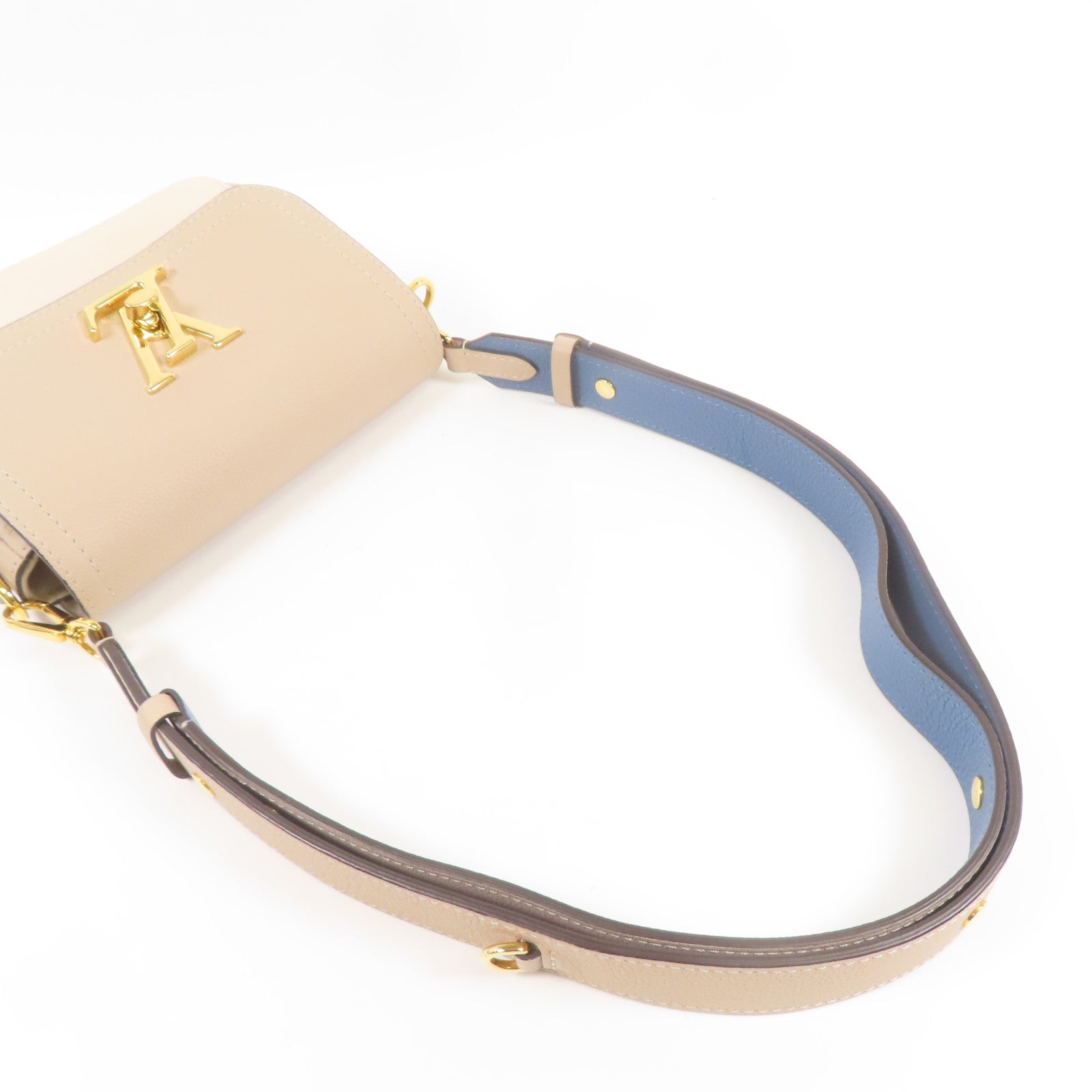 LOUIS VUITTON 牛皮皮革Lockme Tender金扣鏈帶肩背袋