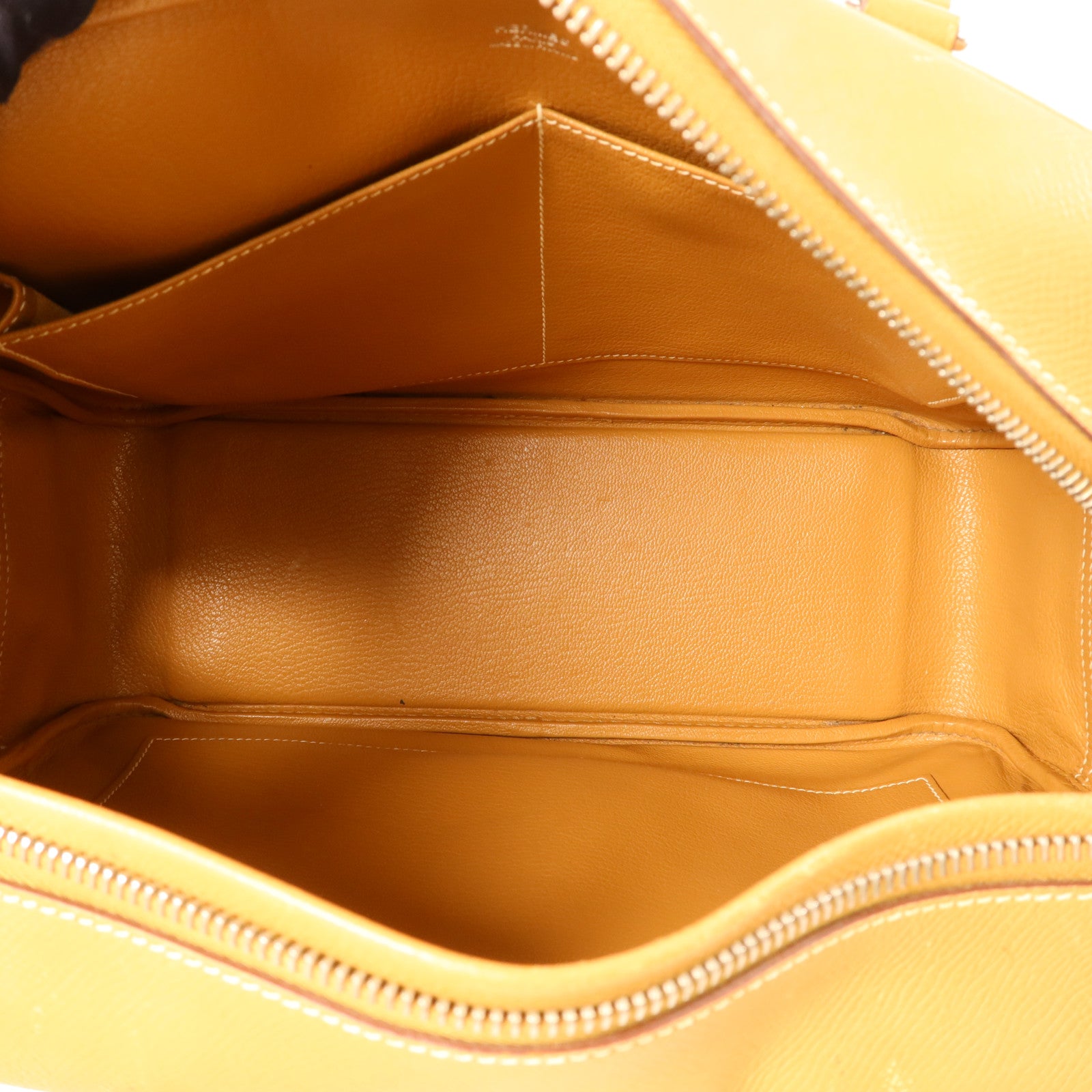 HERMES Epsom皮革Plume 32銀扣手挽袋Gold