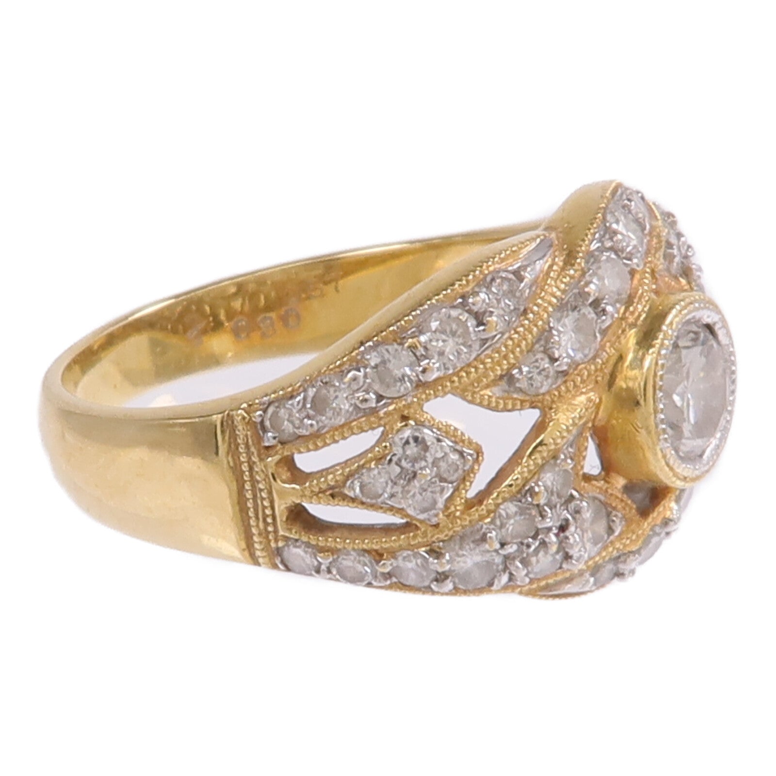 JEWELRY 18K黃金/白金Diamond Ring鑽石戒指US#5.5