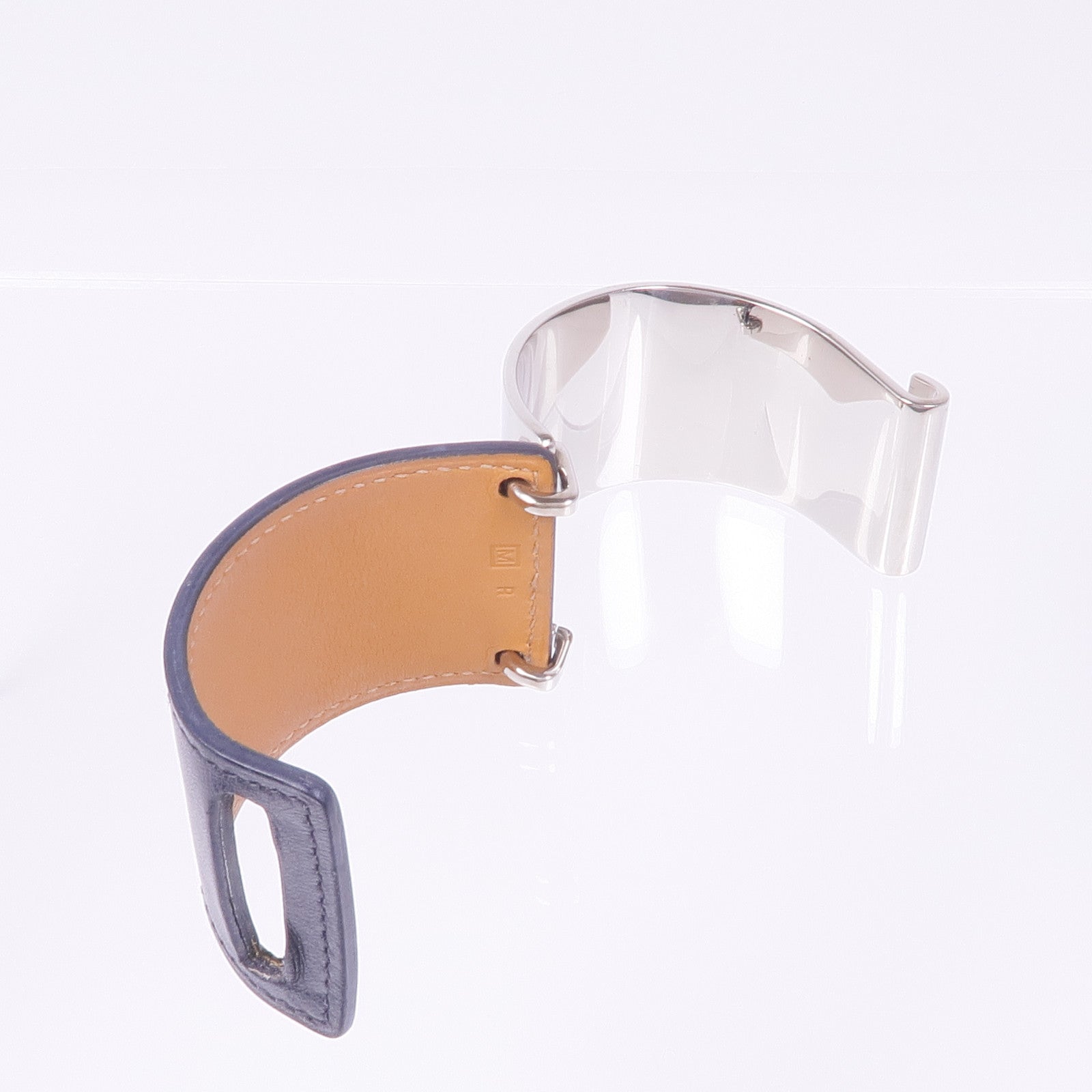 HERMES 牛皮皮革/金屬Bracelet手帶