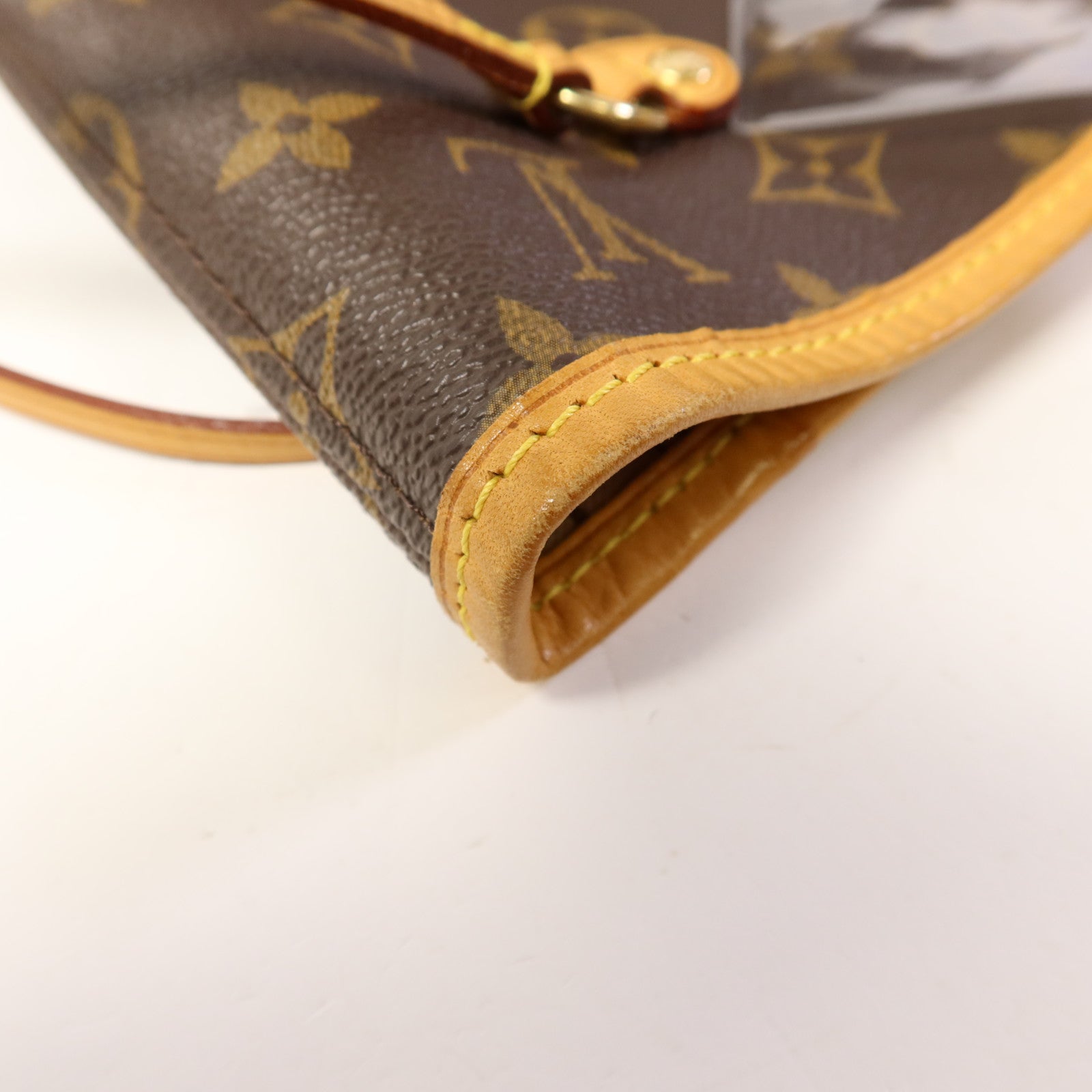 LOUIS VUITTON Monogram Neverfull MM金扣手挽袋