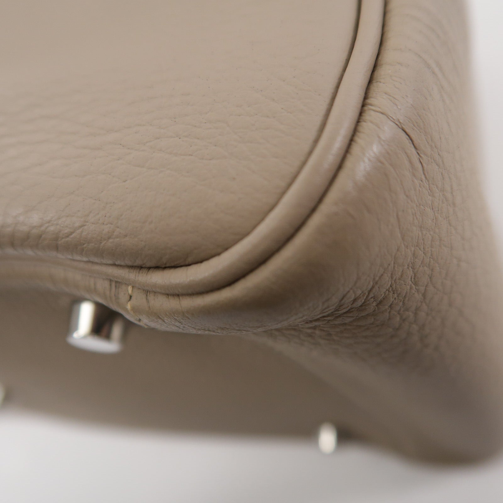 HERMES Clemence皮革Lindy 34手挽肩背兩用袋Gris Tourterelle