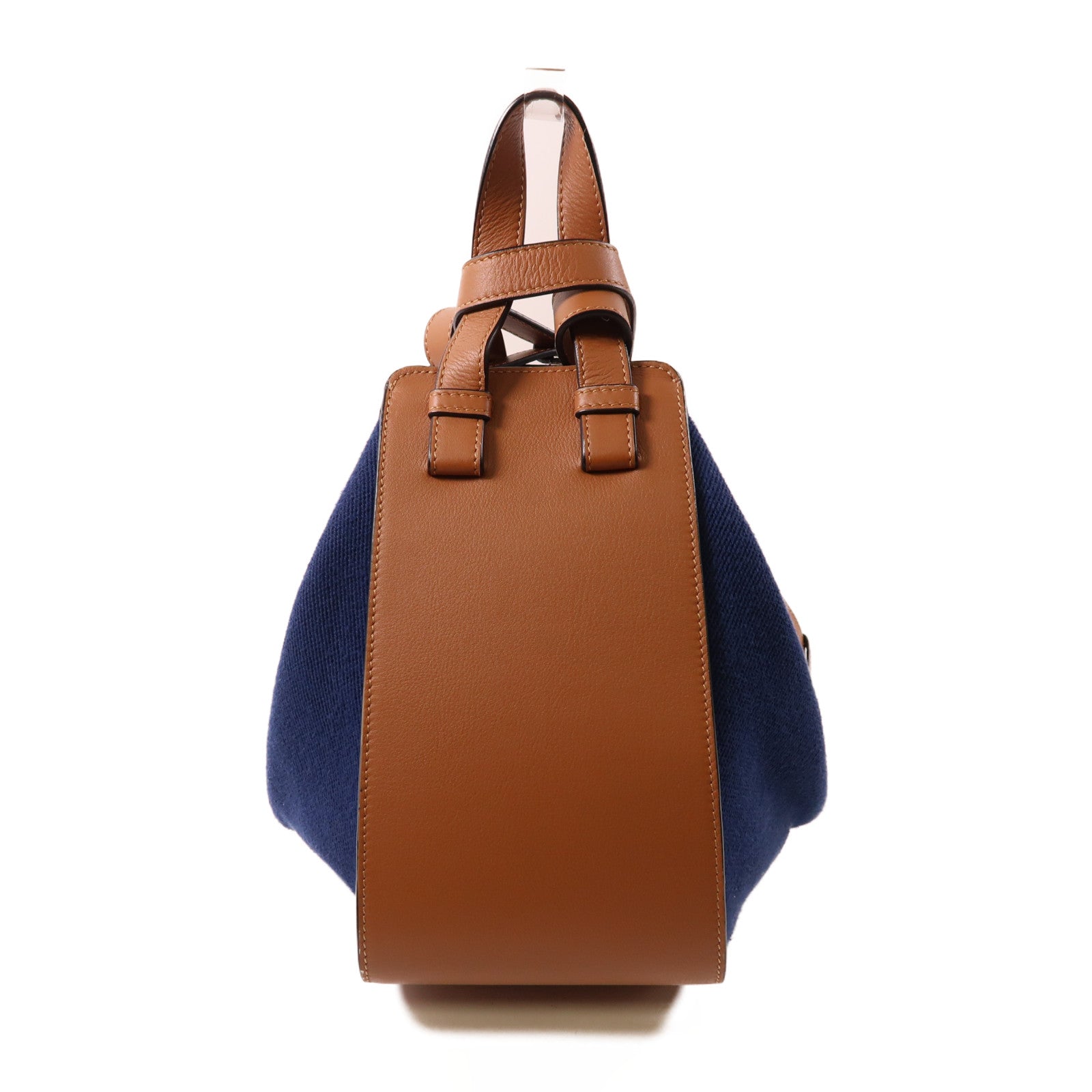 LOEWE SHW Hammock Shoulder Bag Canvas Leather