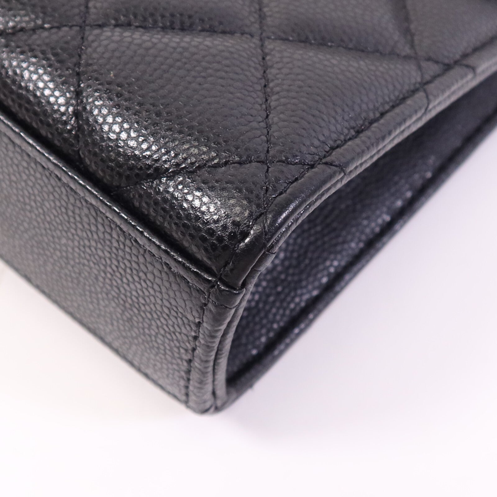 CHANEL 牛皮皮革Phone Bag金扣鏈帶肩背袋