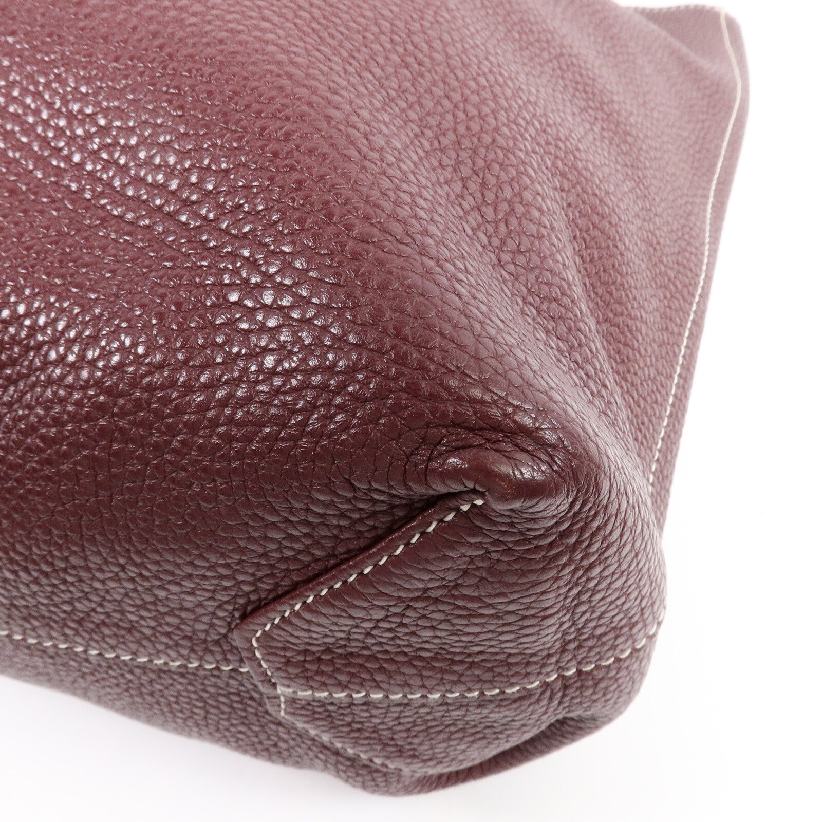 HERMES Clemence皮革Double Sens 35肩背袋Prunoir/Feu