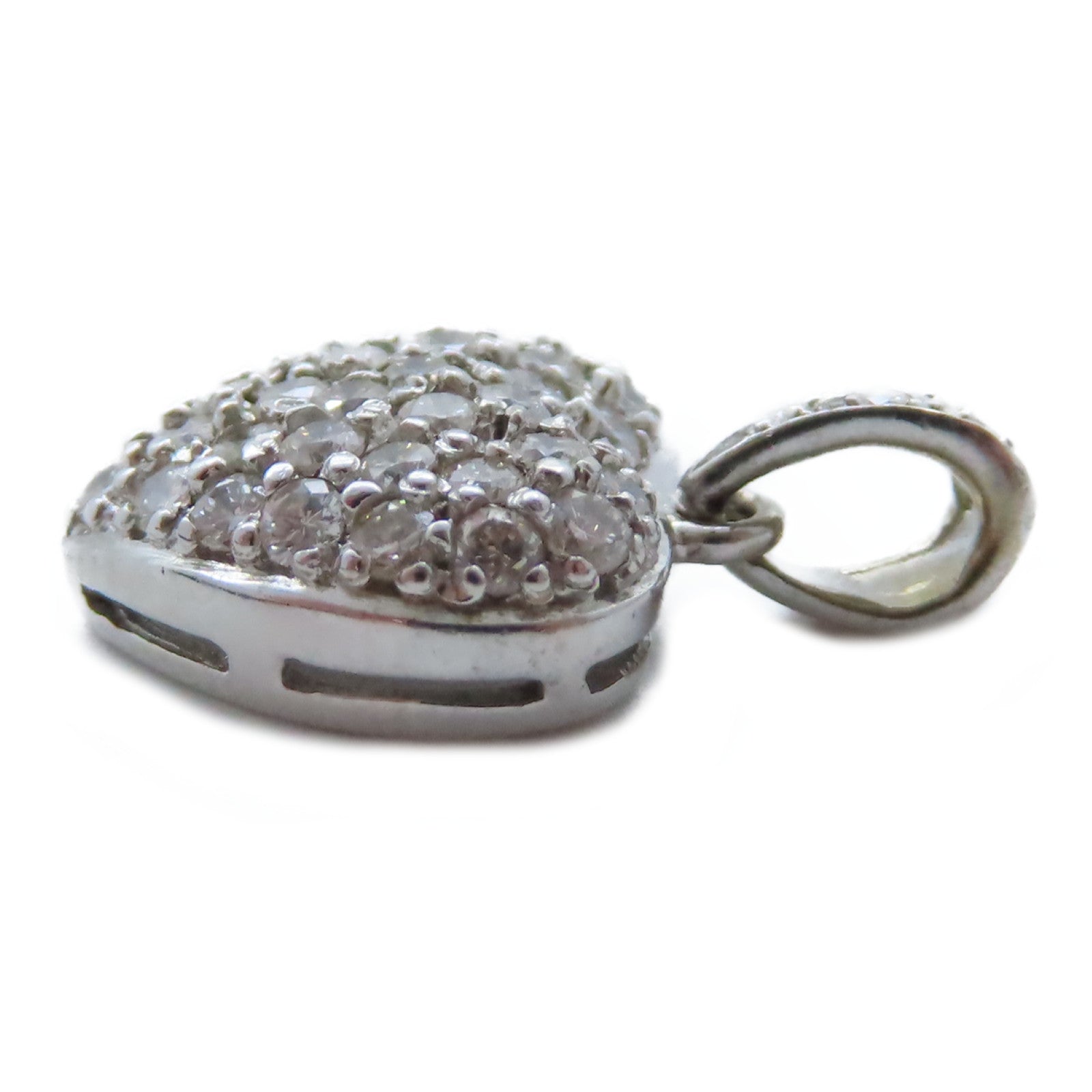 JEWELRY Diamond 1.4g Pendant Top 18K White Gold Silver