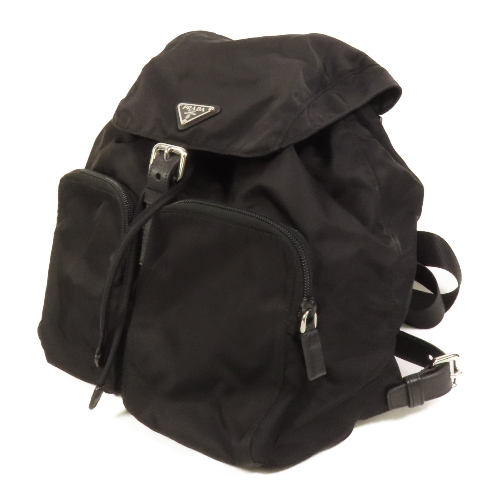 PRADA 尼龍Rucksack銀扣背包