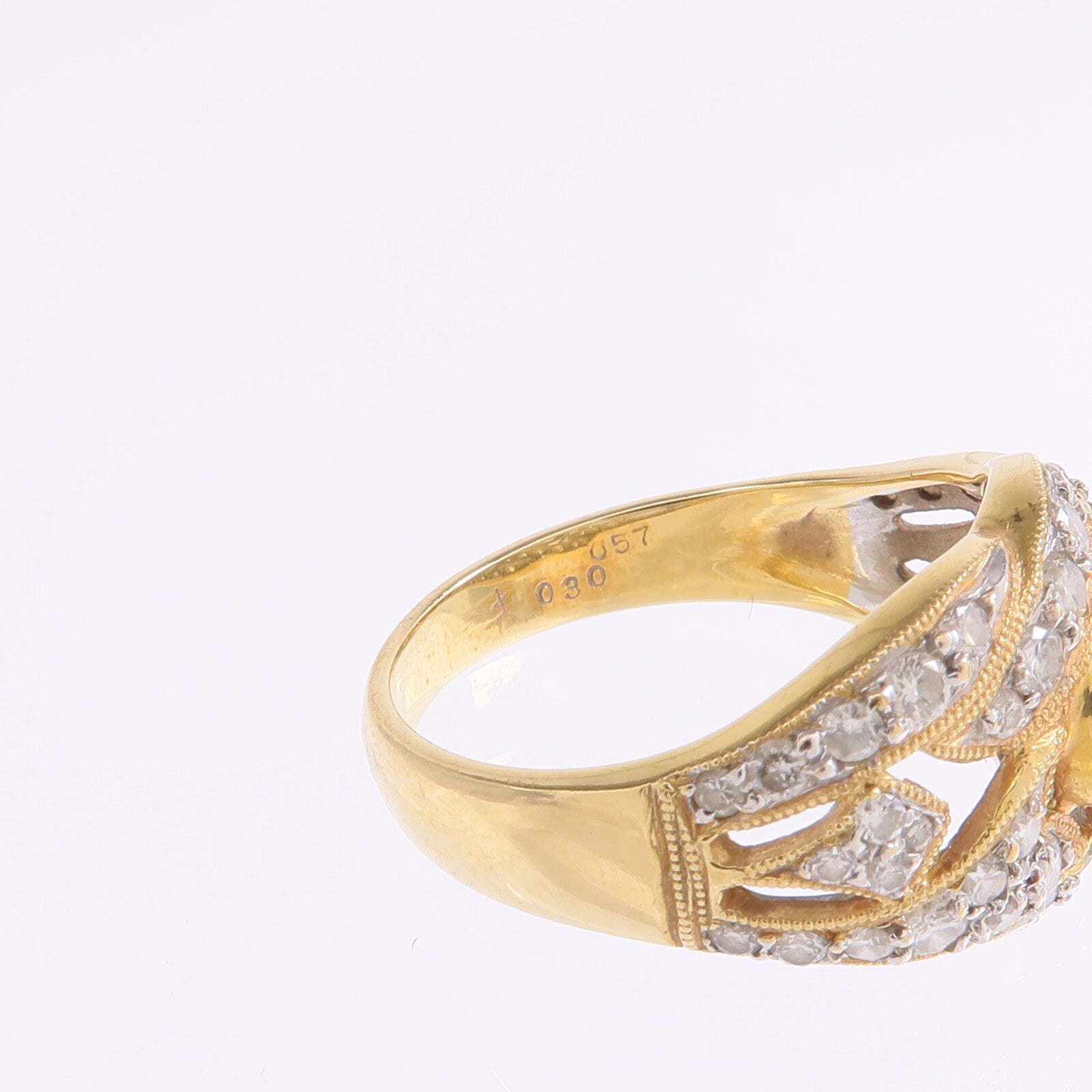 JEWELRY 18K黃金/白金Diamond Ring鑽石戒指US#5.5