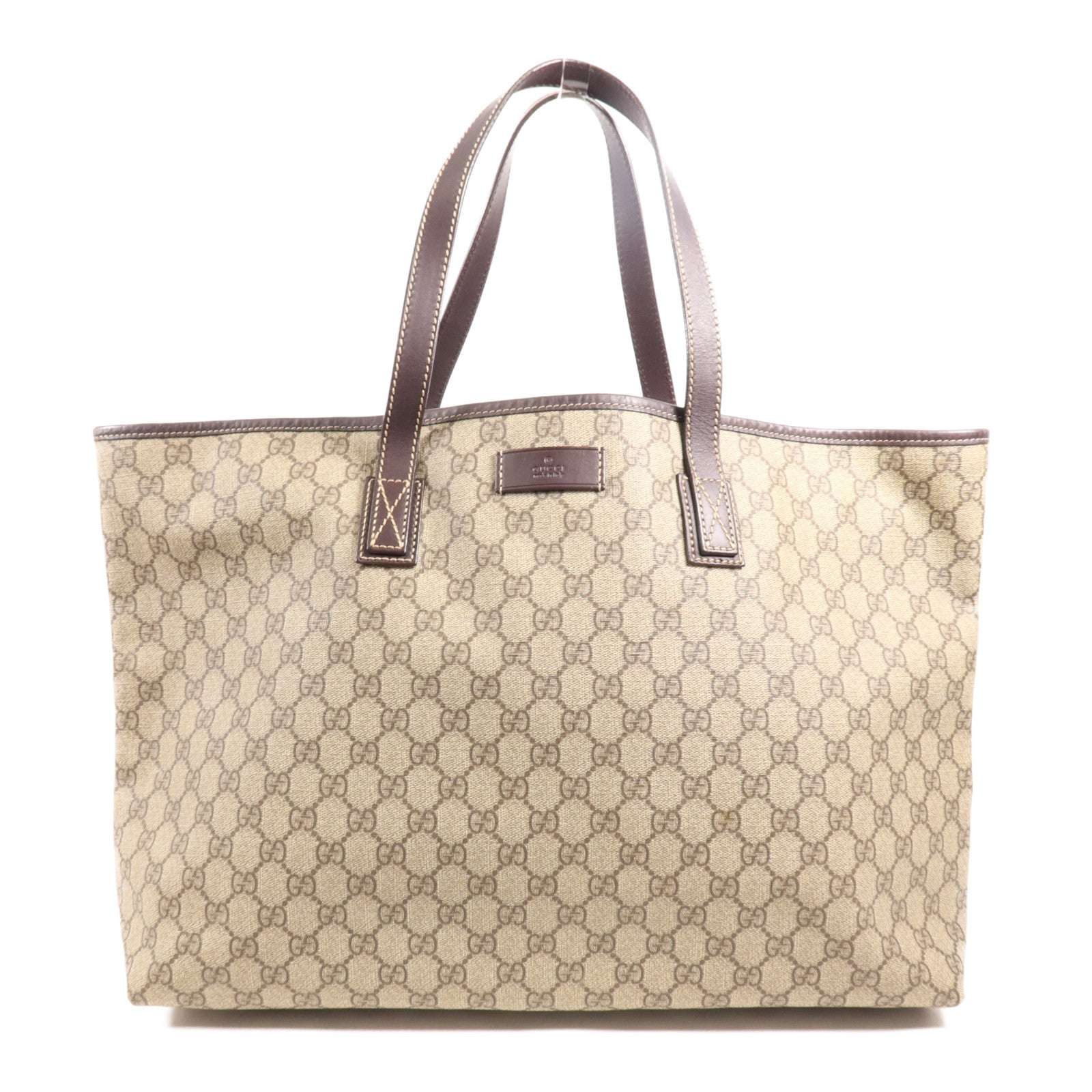 GUCCI 塗層帆布Tote Bag銀扣手挽袋