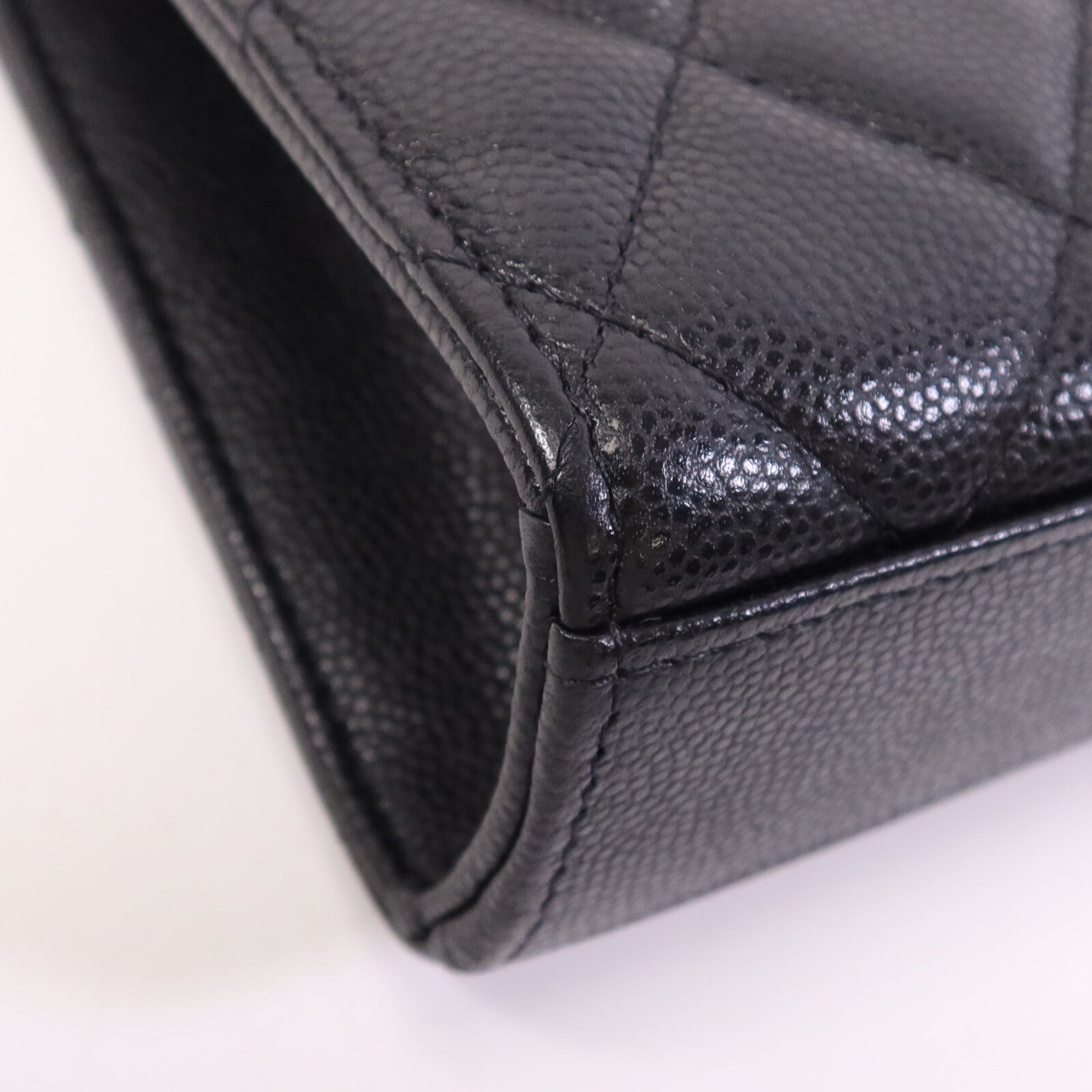 CHANEL 牛皮皮革Phone Bag金扣鏈帶肩背袋