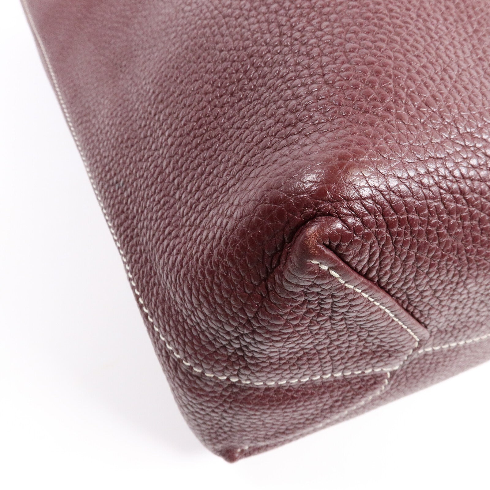 HERMES Clemence皮革Double Sens 35肩背袋Prunoir/Feu