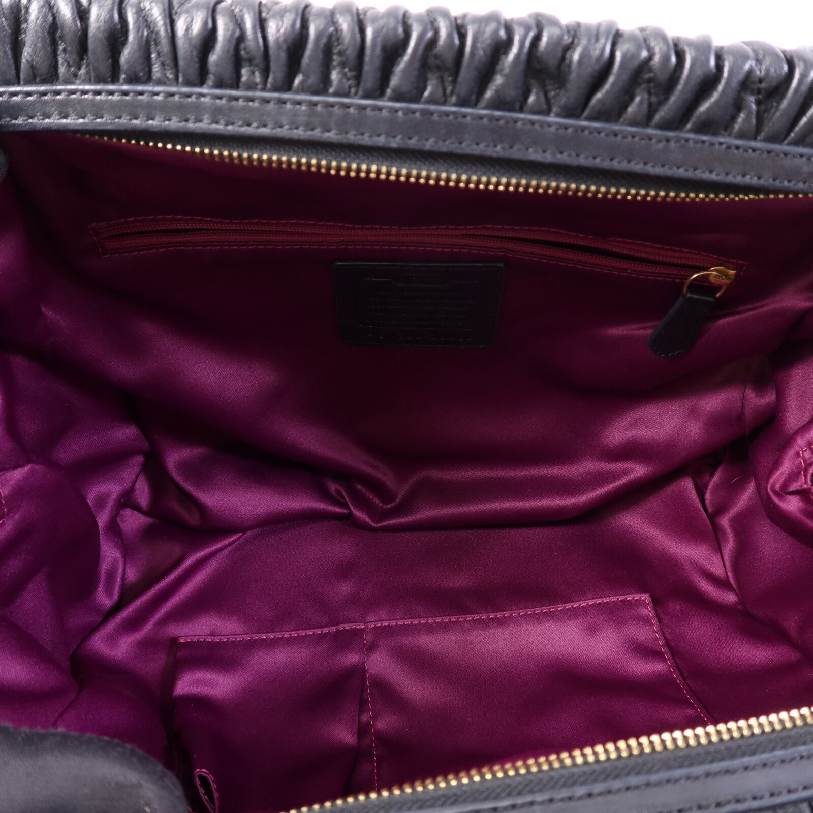 COACH 牛皮皮革Madison Gathered金扣肩背袋