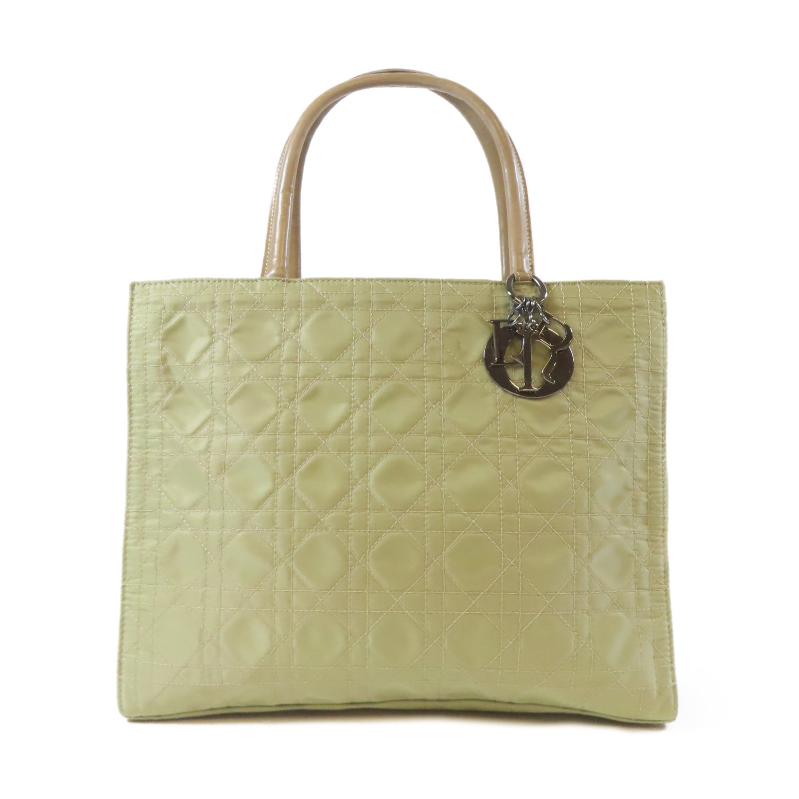 Dior 尼龍Hand Bag銀扣手挽袋卡其色