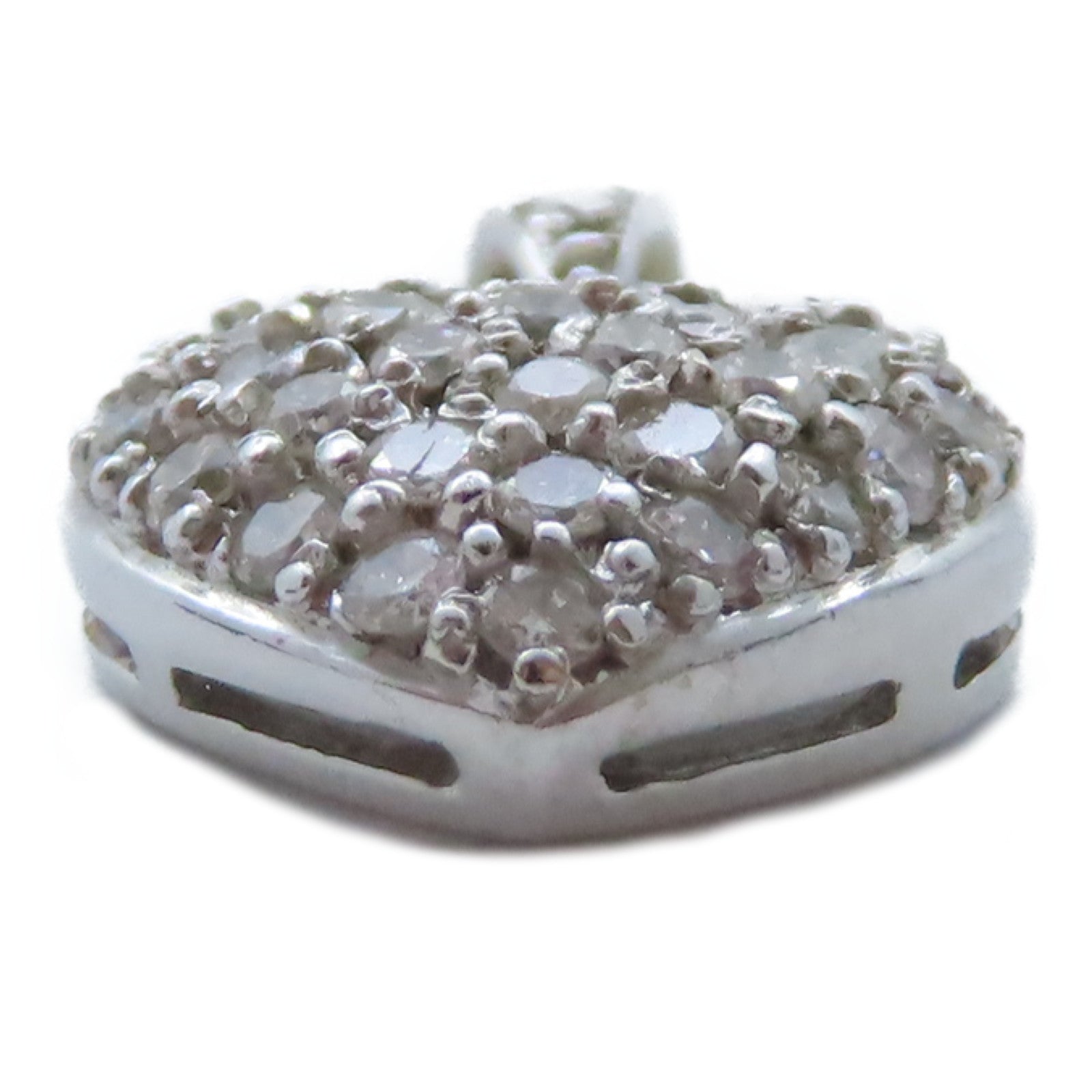 JEWELRY Diamond 1.4g Pendant Top 18K White Gold Silver