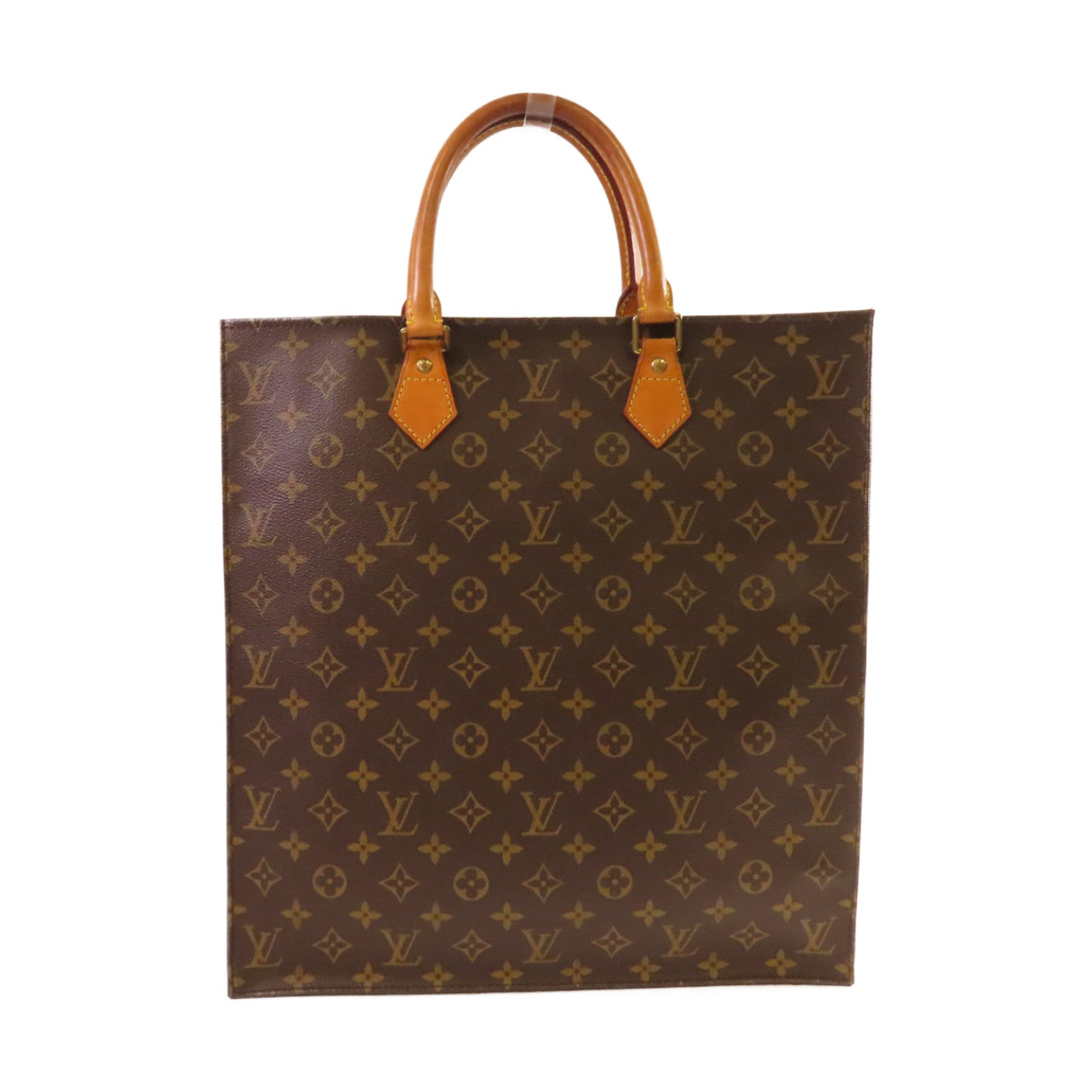 LOUIS VUITTON Monogram Sac Plat Tote Bag手挽袋啡色