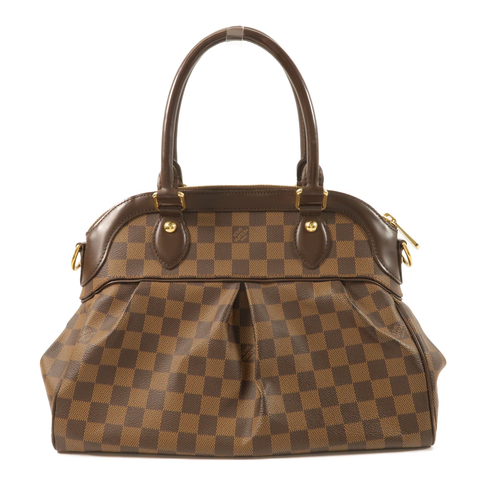 LOUIS VUITTON Damier Trevi PM金扣手挽肩背兩用袋