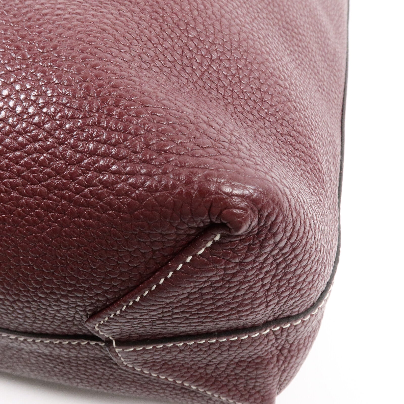 HERMES Clemence皮革Double Sens 35肩背袋Prunoir/Feu