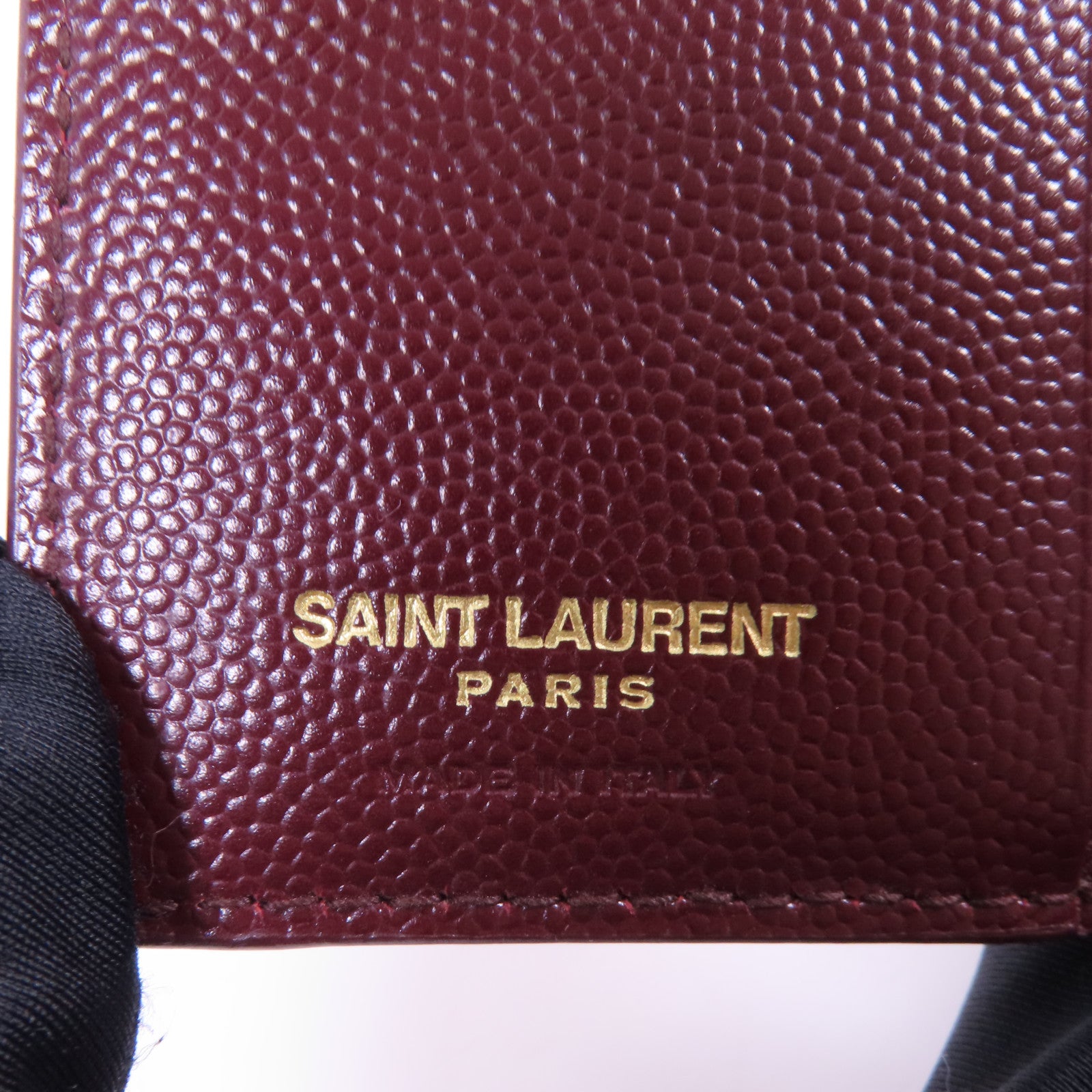 YVES SAINT LAURENT 牛皮皮革Wallet金扣錢包