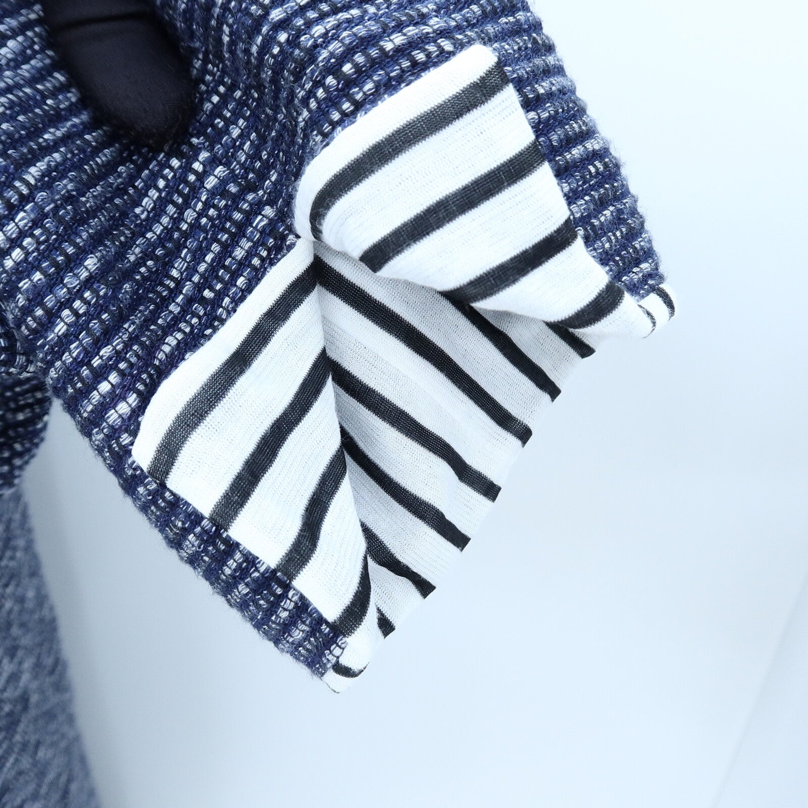CHANEL Cotton/Acrylic Long Zipper Closure Coat