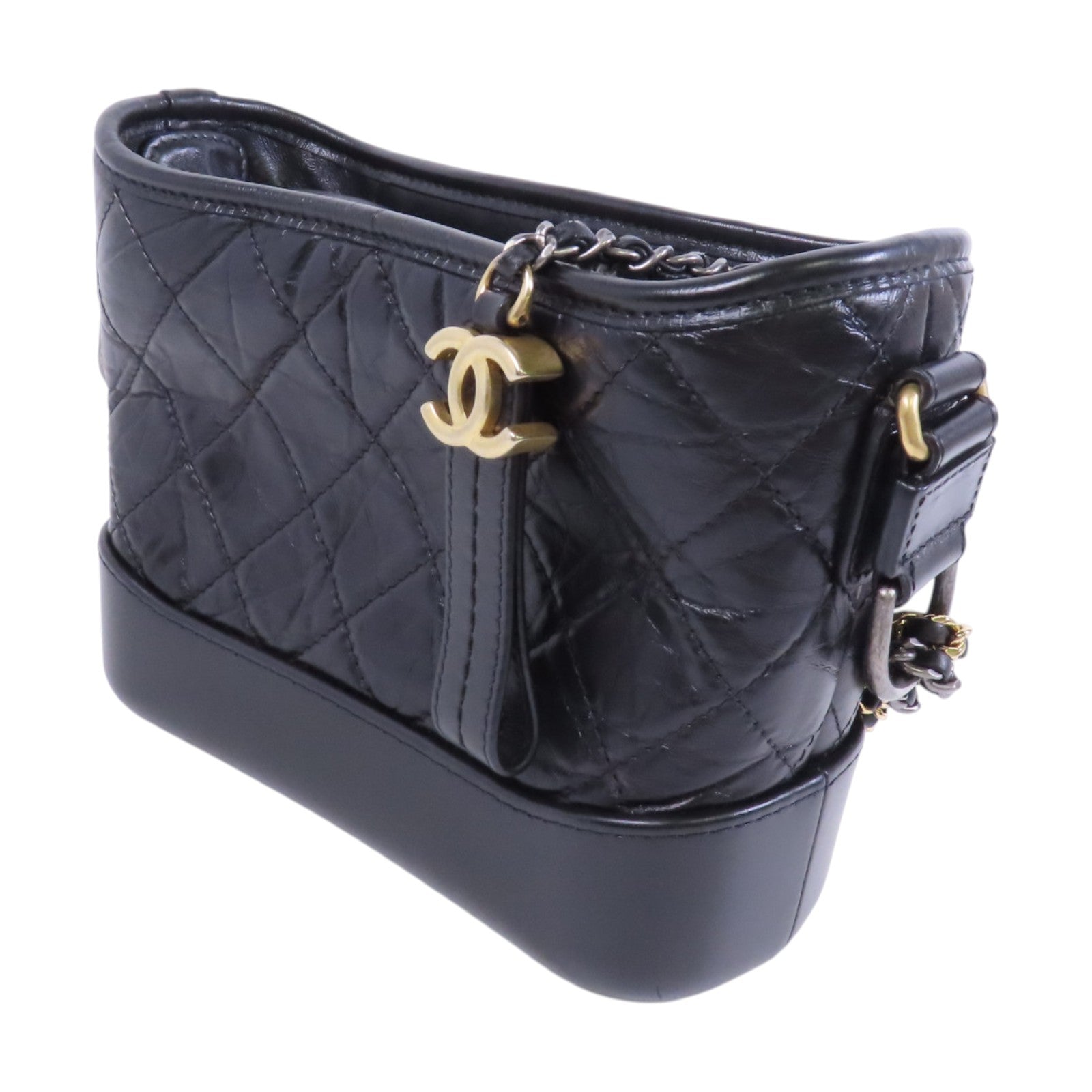 CHANEL 牛皮皮革Gabrielle Small金扣鏈帶肩背袋