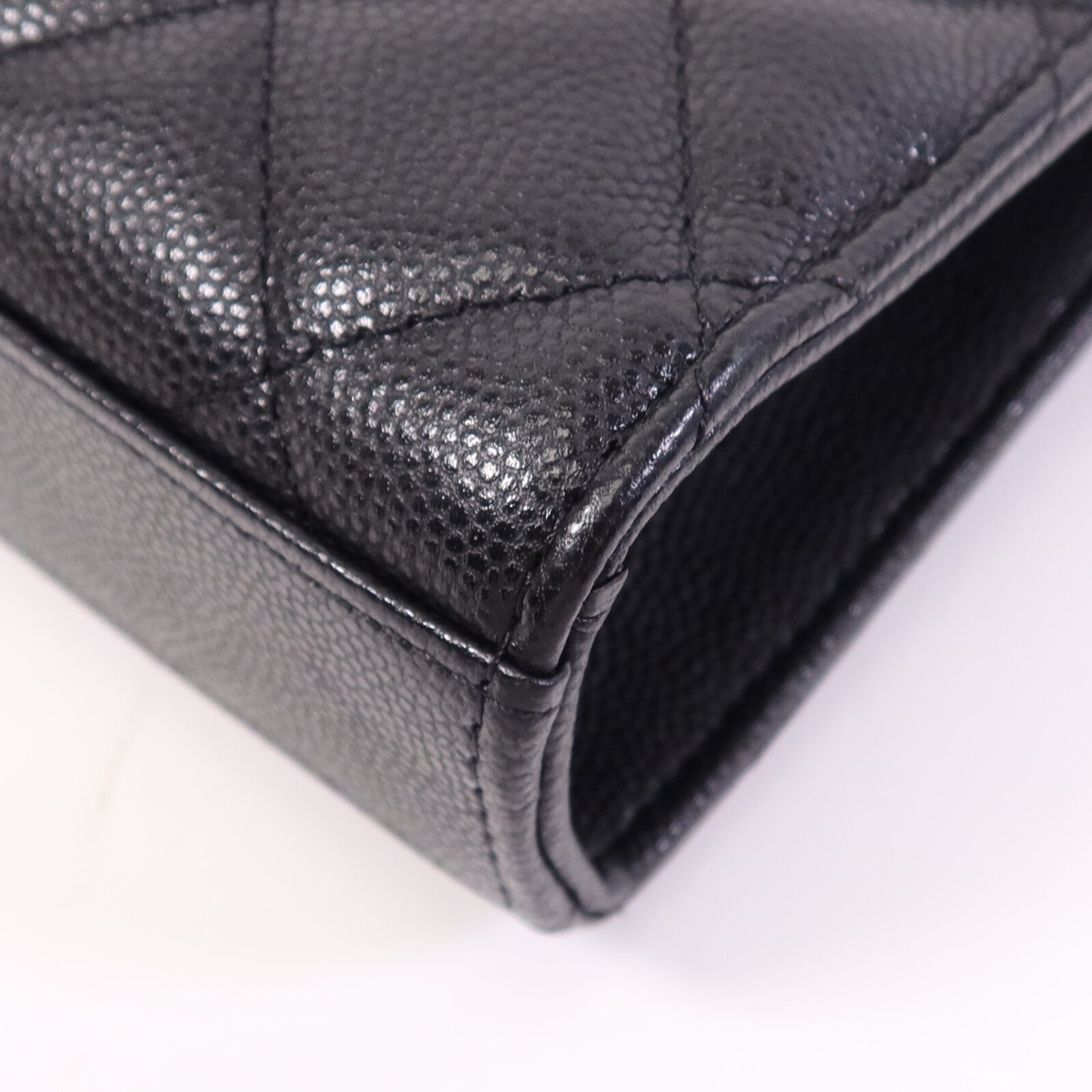 CHANEL 牛皮皮革Phone Bag金扣鏈帶肩背袋