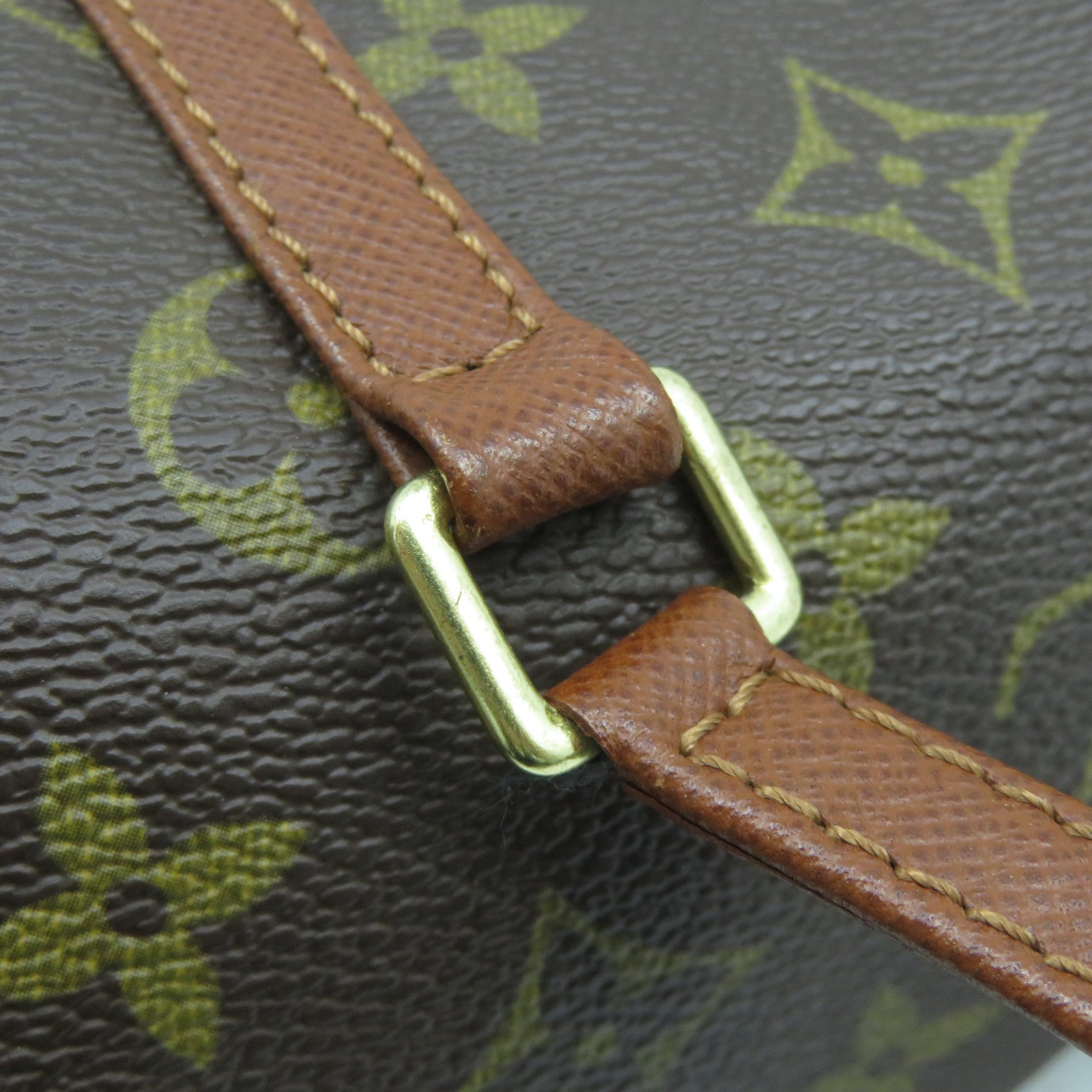 LOUIS VUITTON Monogram Papillon(old model)金扣手挽袋啡色