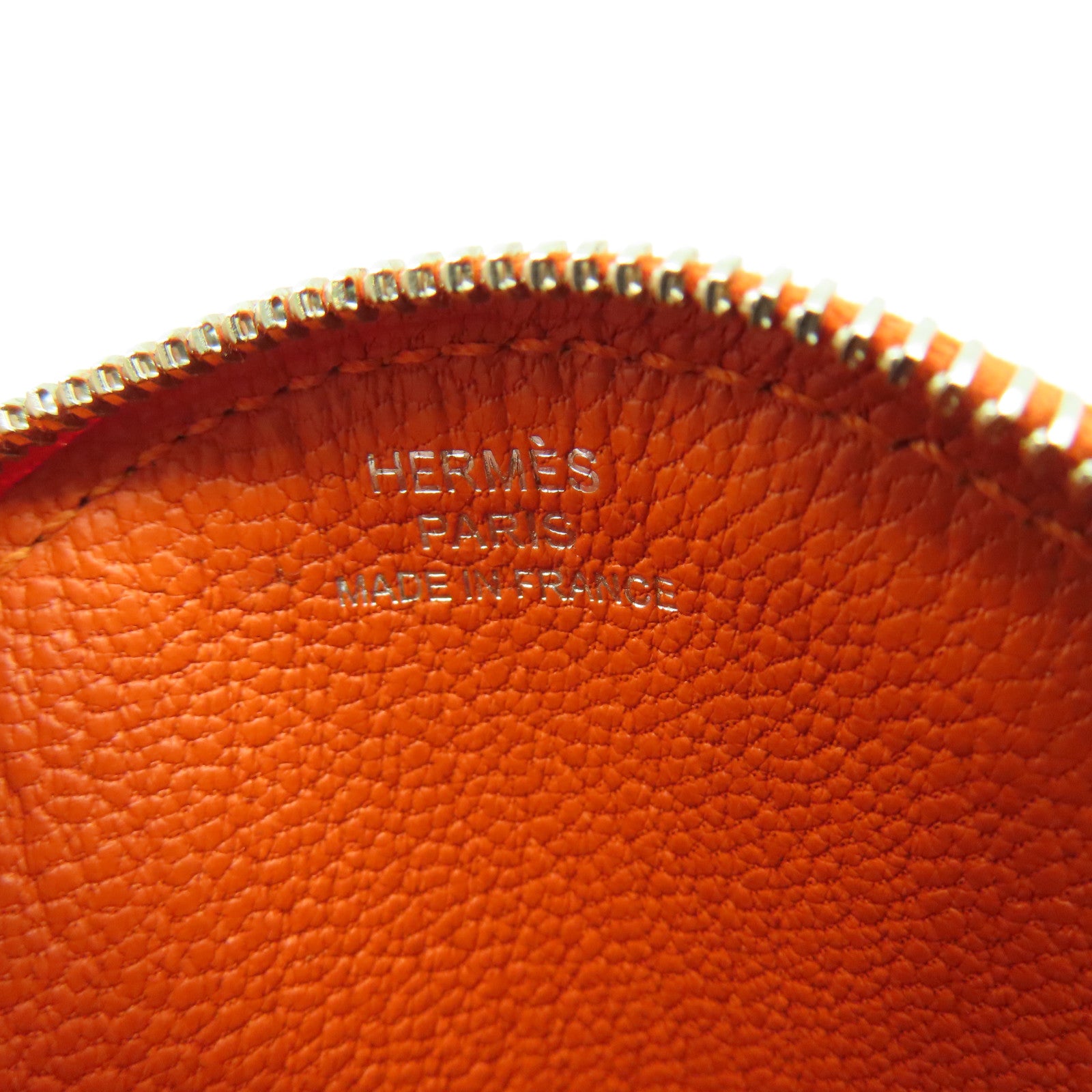HERMES 【激減優惠】Myzore山羊皮革Tutti Frutti Orange銀扣掛飾橙色