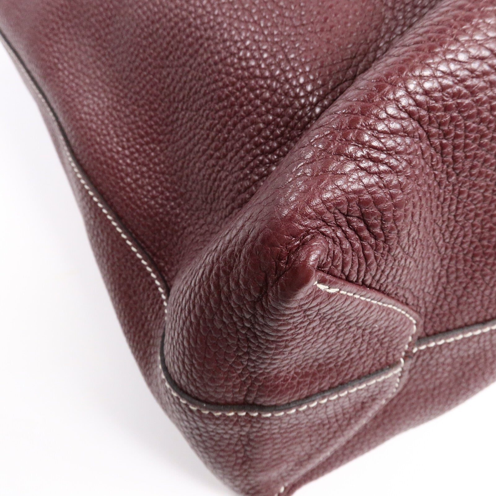 HERMES Clemence皮革Double Sens 35肩背袋Prunoir/Feu