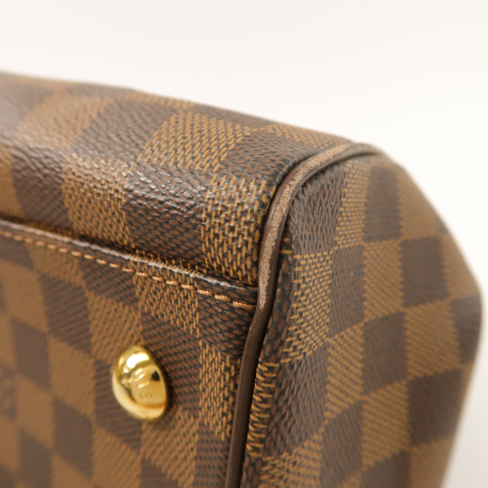 LOUIS VUITTON Damier Trevi PM金扣手挽肩背兩用袋