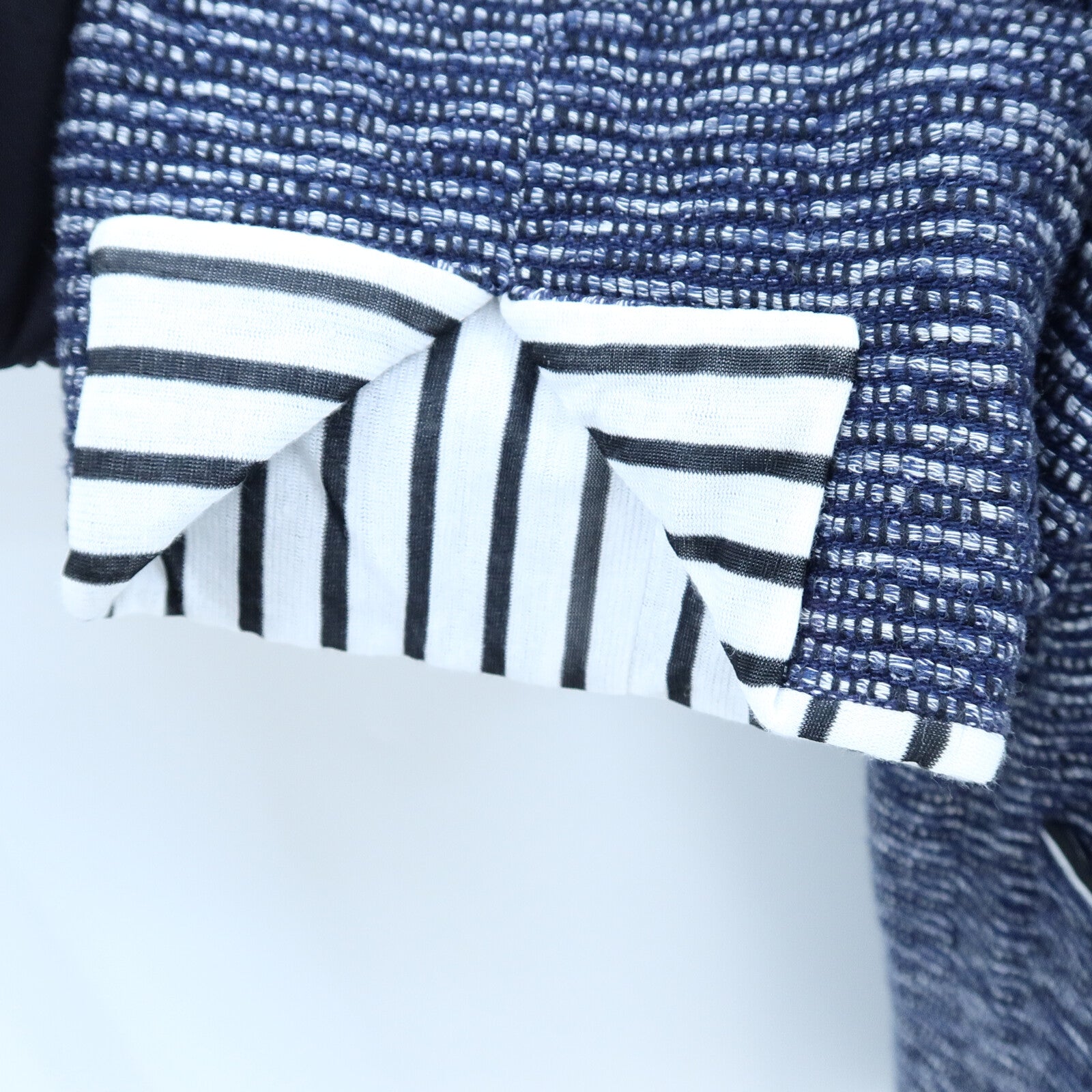 CHANEL Cotton/Acrylic Long Zipper Closure Coat