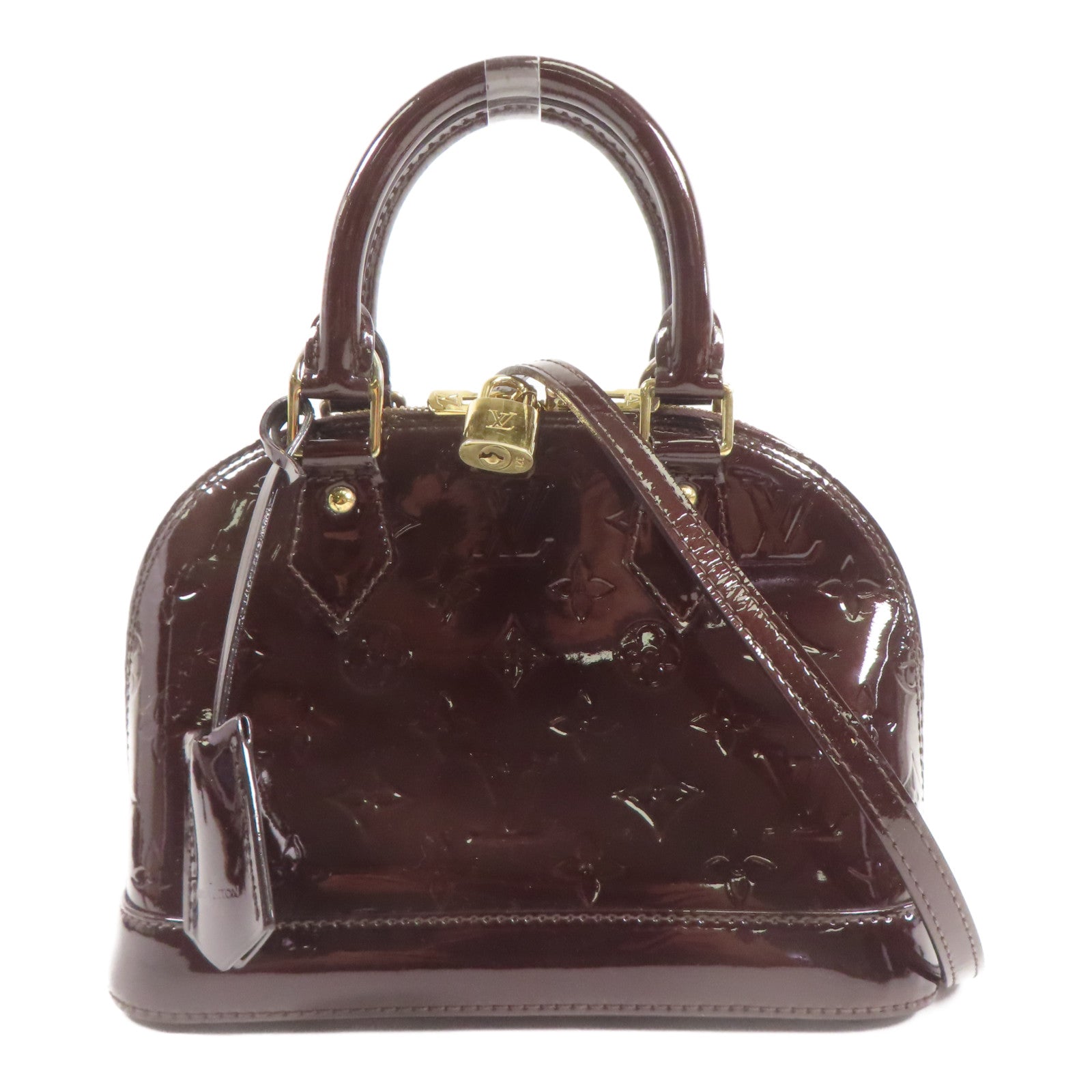 LOUIS VUITTON Vernis Alma BB金扣手挽肩背兩用袋