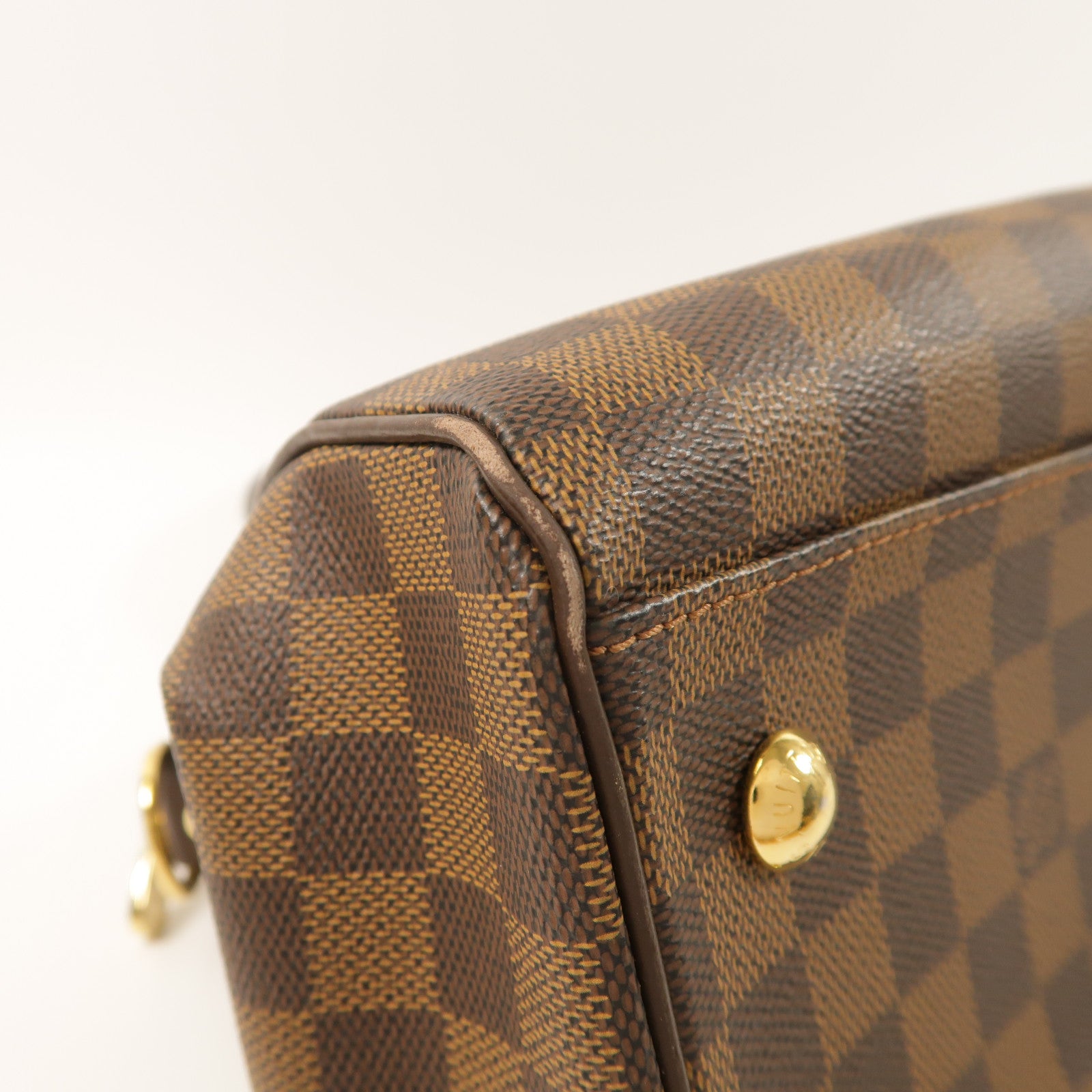 LOUIS VUITTON Damier Trevi PM金扣手挽肩背兩用袋