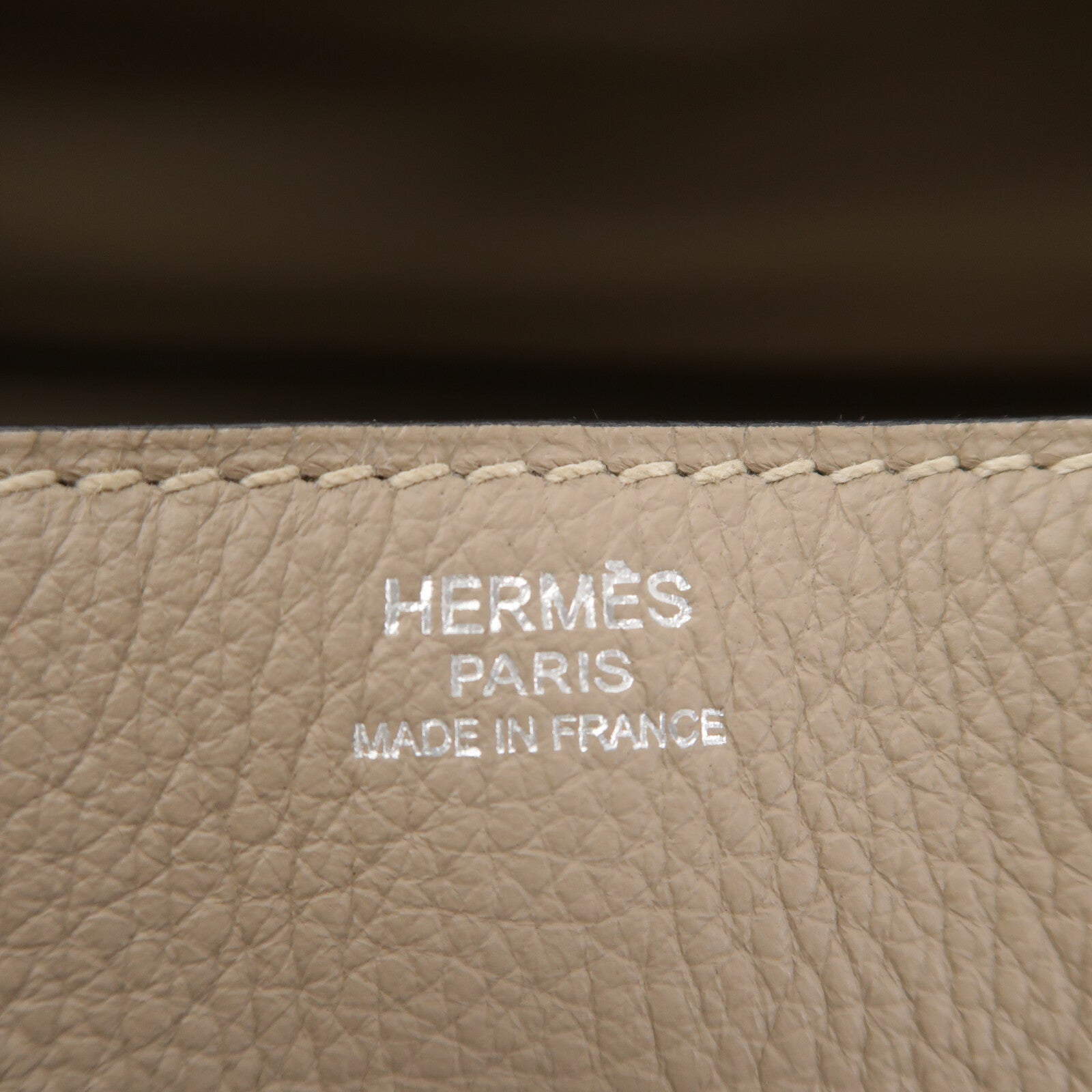 HERMES Clemence皮革Lindy 34手挽肩背兩用袋Gris Tourterelle